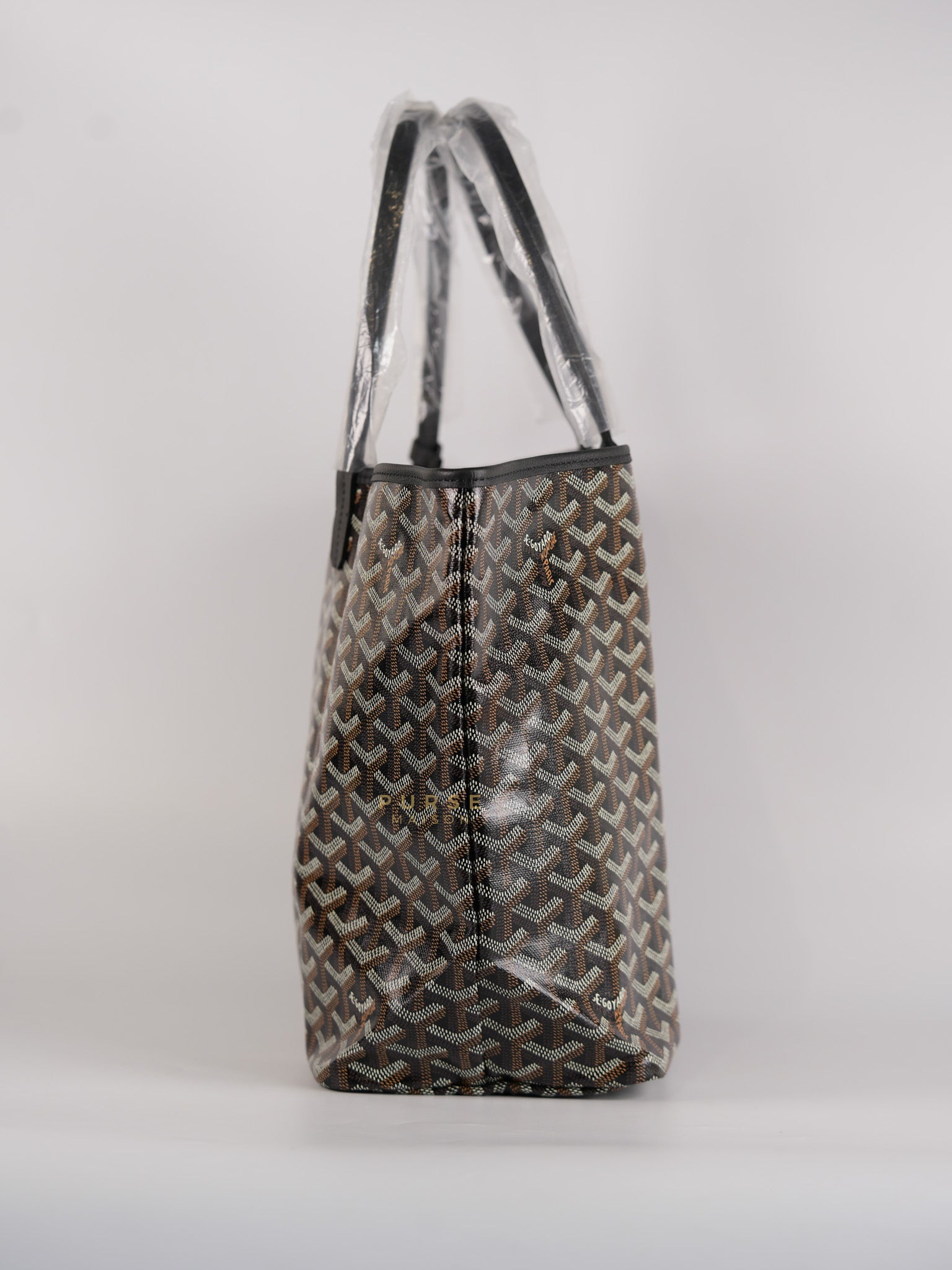 Saint Louis PM Black Tote Bag in Goyardine Canvas | Purse Maison Luxury Bags Shop