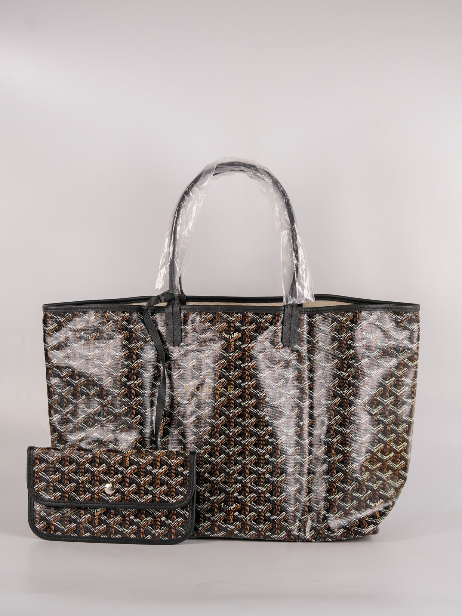 Saint Louis PM Black Tote Bag in Goyardine Canvas | Purse Maison Luxury Bags Shop