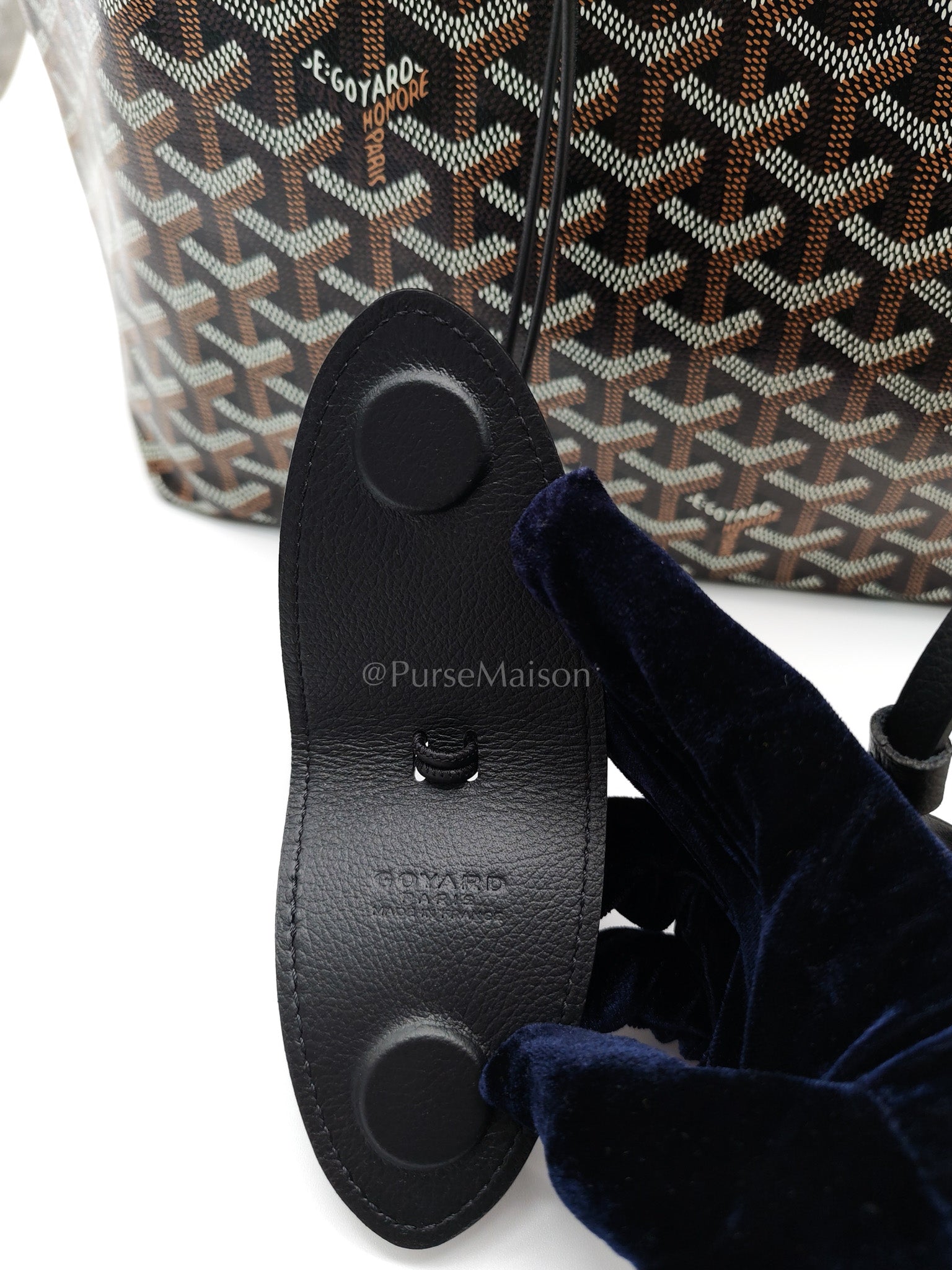 Saint Louis PM Black with Croc Universel Clip Charm in Goyardine Canvas Tote Bag | Purse Maison Luxury Bags Shop