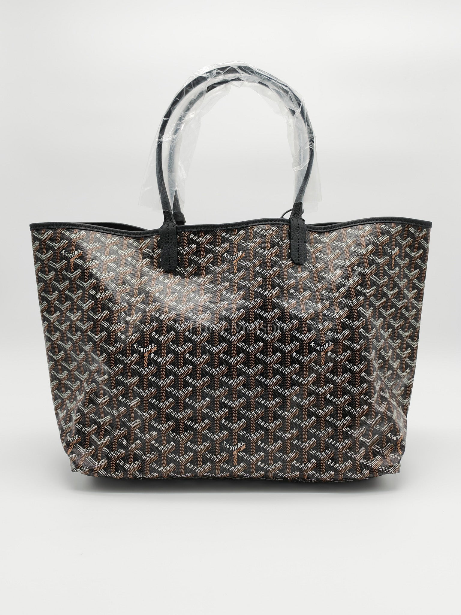 Saint Louis PM Black with Croc Universel Clip Charm in Goyardine Canvas Tote Bag | Purse Maison Luxury Bags Shop