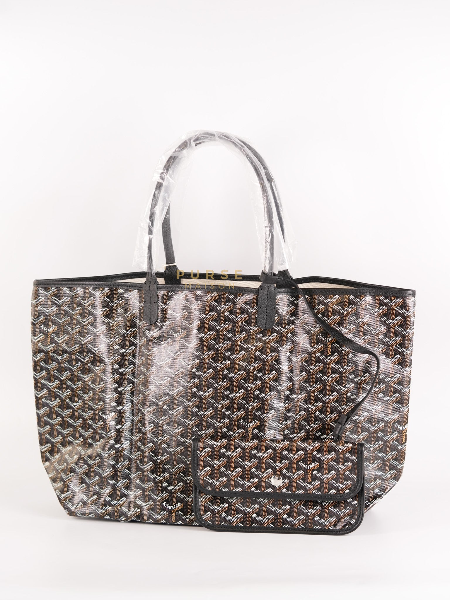 Saint Louis PM in Noir Goyardine Canvas | Purse Maison Luxury Bags Shop