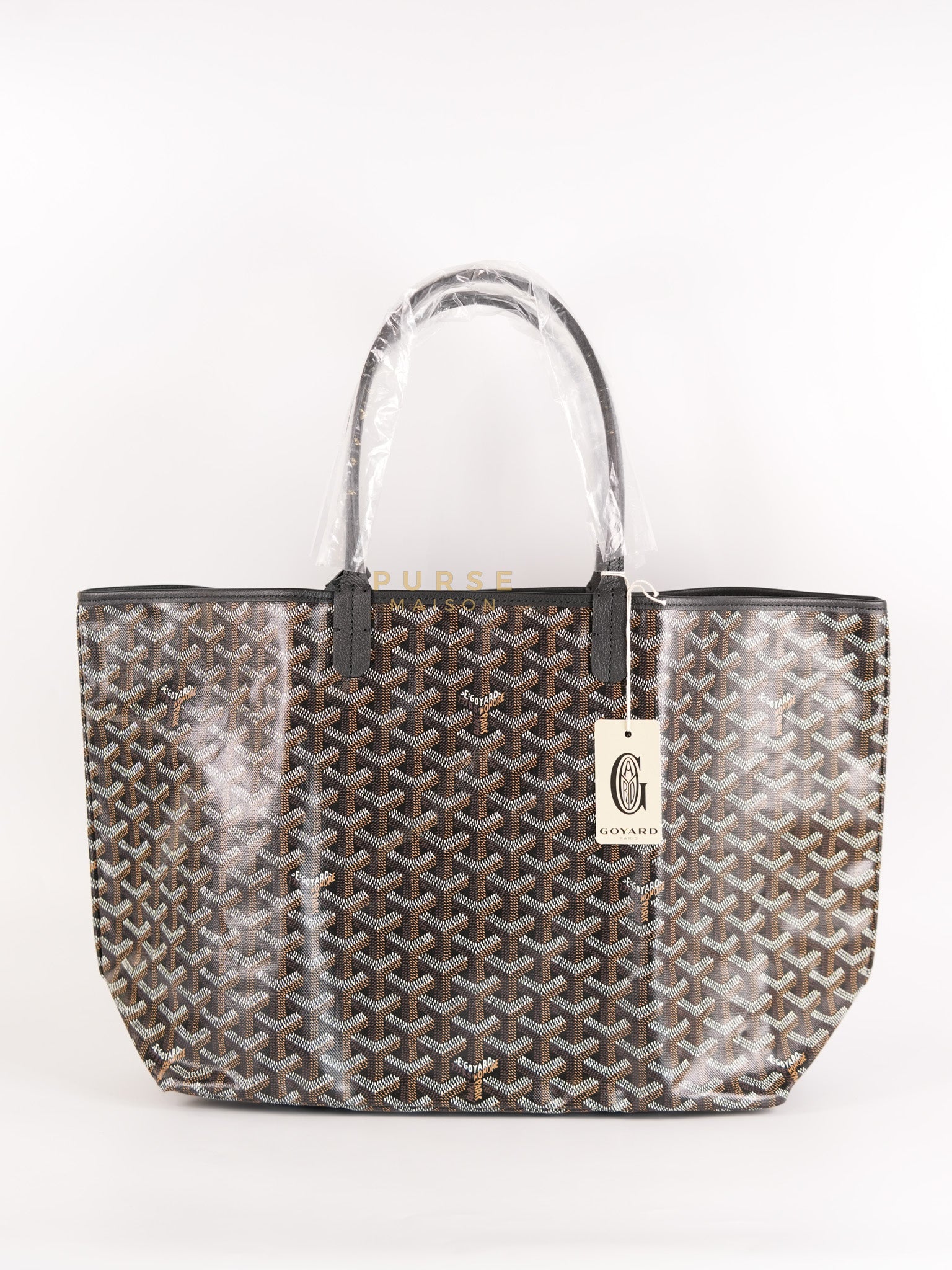 Saint Louis PM in Noir Goyardine Canvas | Purse Maison Luxury Bags Shop