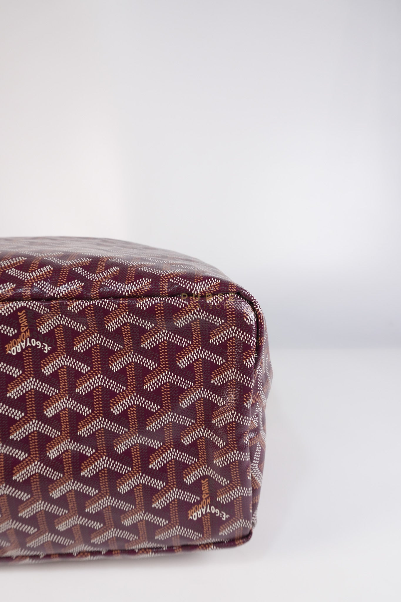 Saint Louis PM Bordeaux (Burgundy) in Goyardine Canvas | Purse Maison Luxury Bags Shop