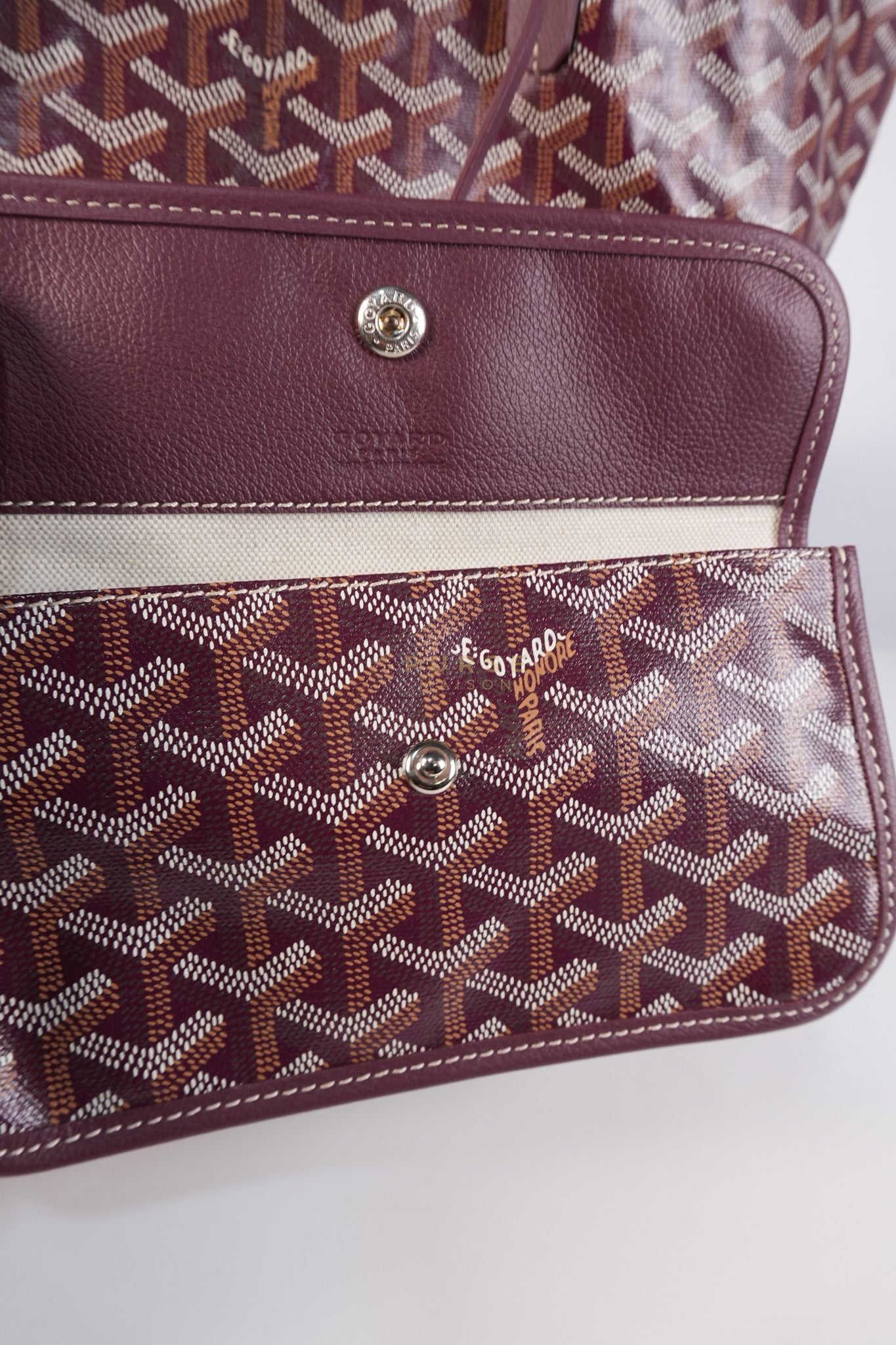 Saint Louis PM Bordeaux (Burgundy) in Goyardine Canvas | Purse Maison Luxury Bags Shop