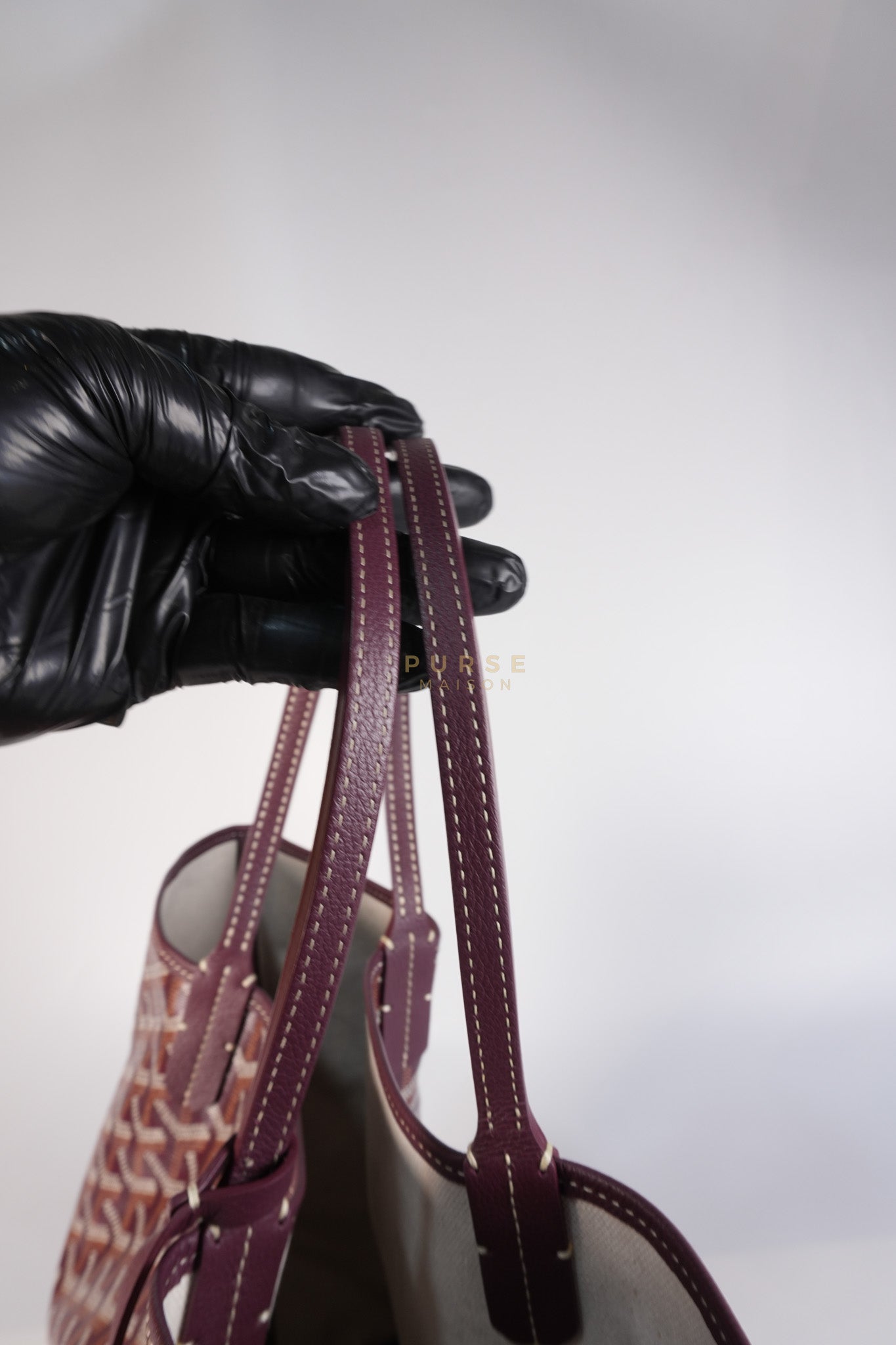 Saint Louis PM Bordeaux (Burgundy) in Goyardine Canvas | Purse Maison Luxury Bags Shop