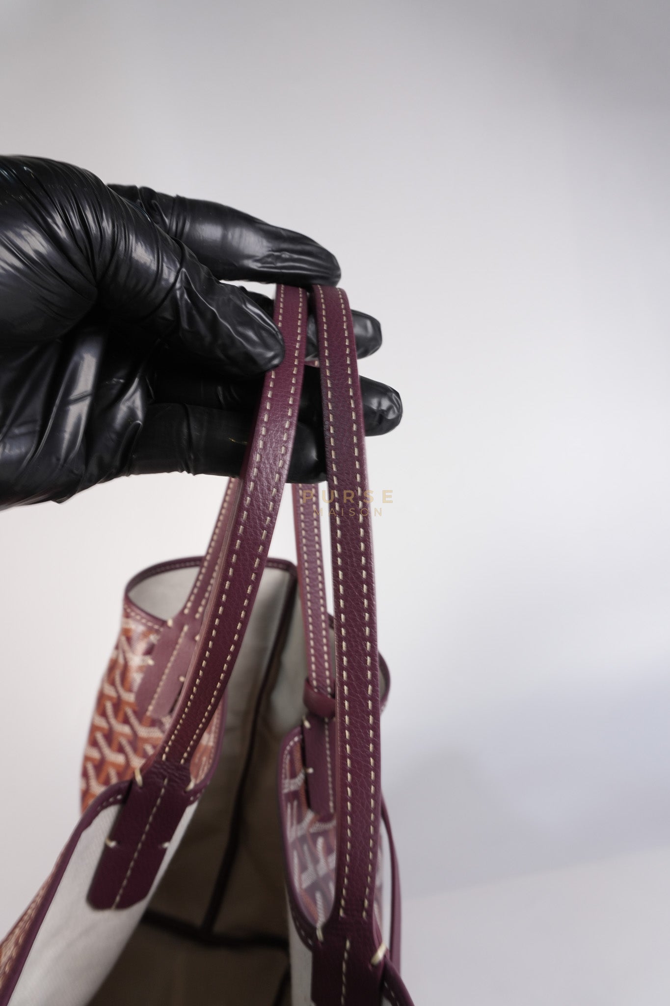 Saint Louis PM Bordeaux (Burgundy) in Goyardine Canvas | Purse Maison Luxury Bags Shop