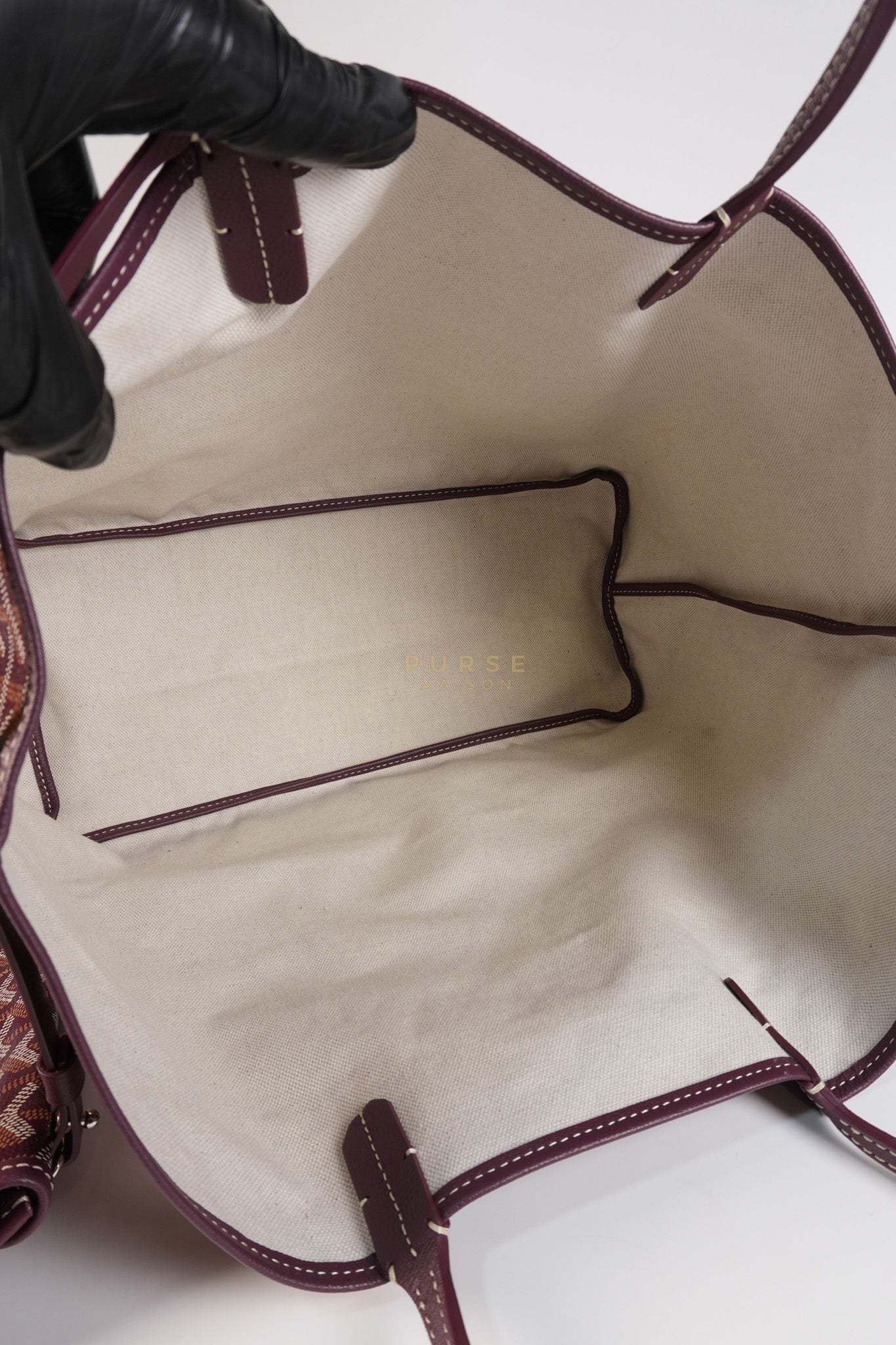 Saint Louis PM Bordeaux (Burgundy) in Goyardine Canvas | Purse Maison Luxury Bags Shop