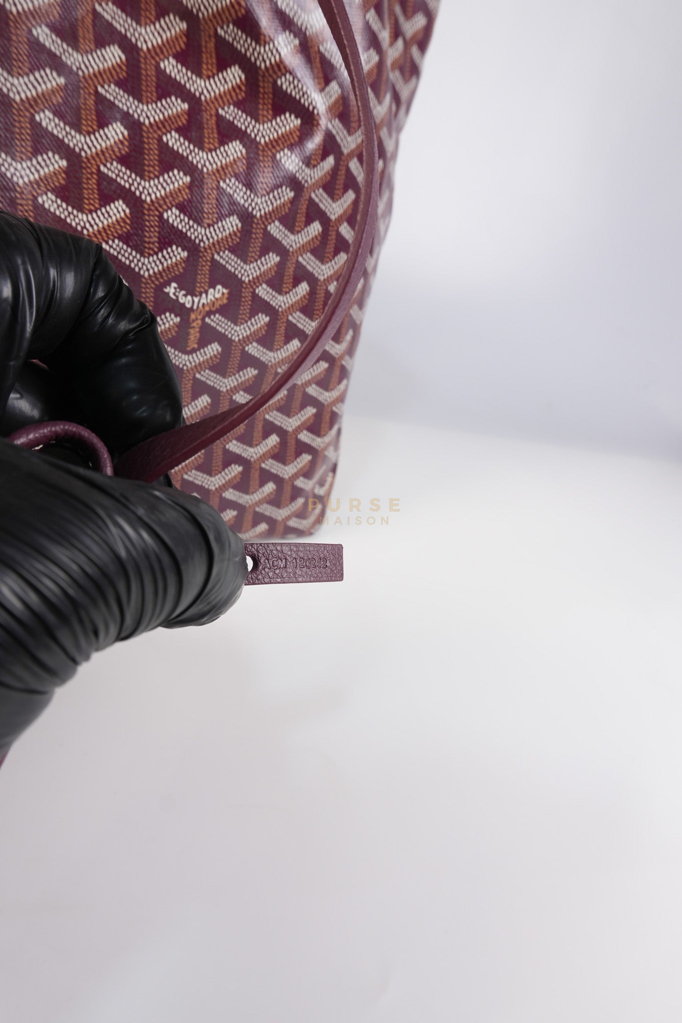 Saint Louis PM Bordeaux (Burgundy) in Goyardine Canvas | Purse Maison Luxury Bags Shop