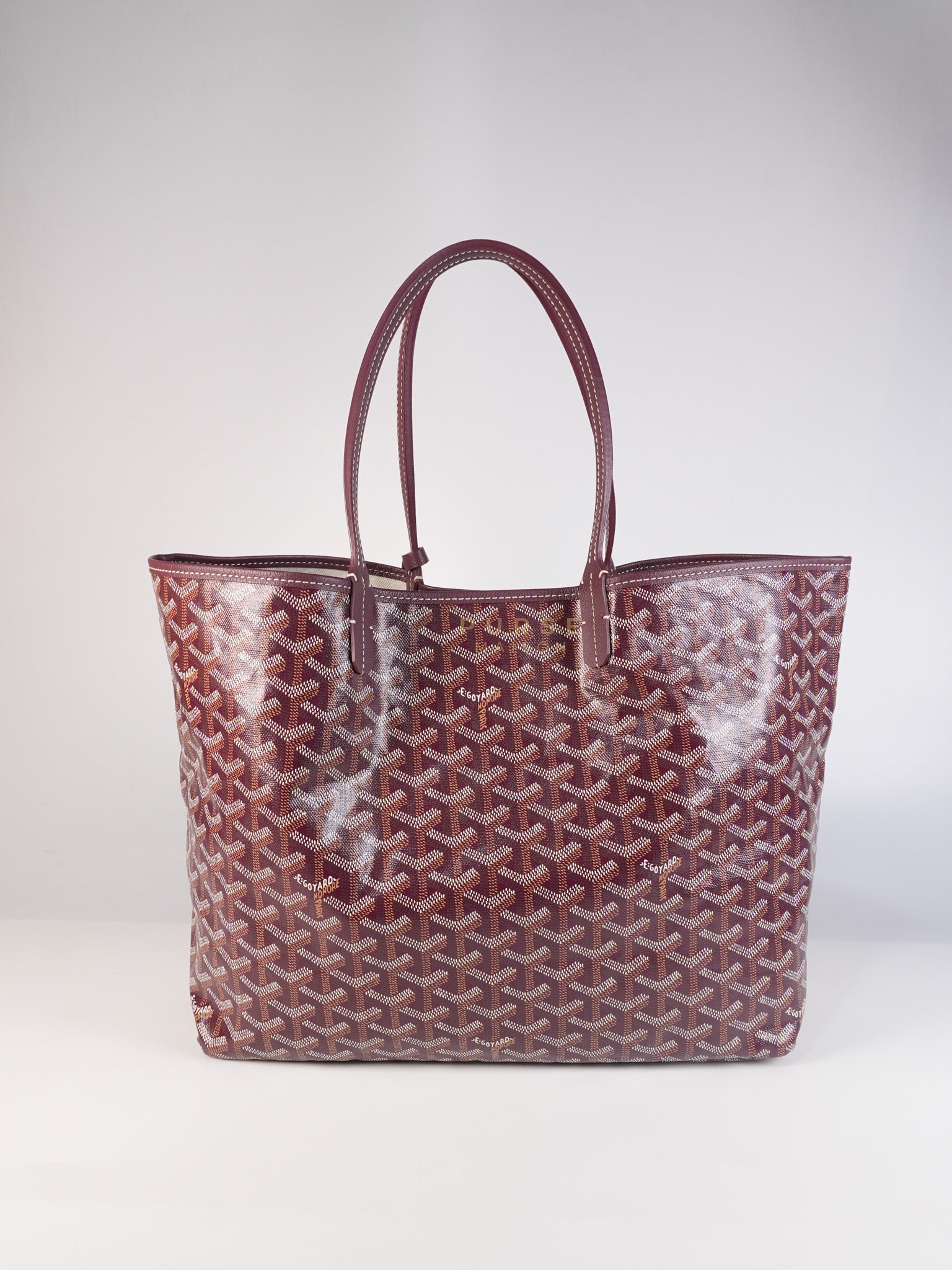 Saint Louis PM Bordeaux (Burgundy) in Goyardine Canvas | Purse Maison Luxury Bags Shop
