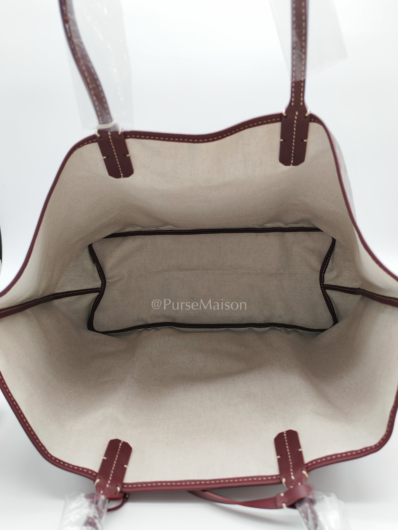 Saint Louis PM Burgundy with Croc Universel Clip Charm in Goyardine Canvas Tote Bag | Purse Maison Luxury Bags Shop