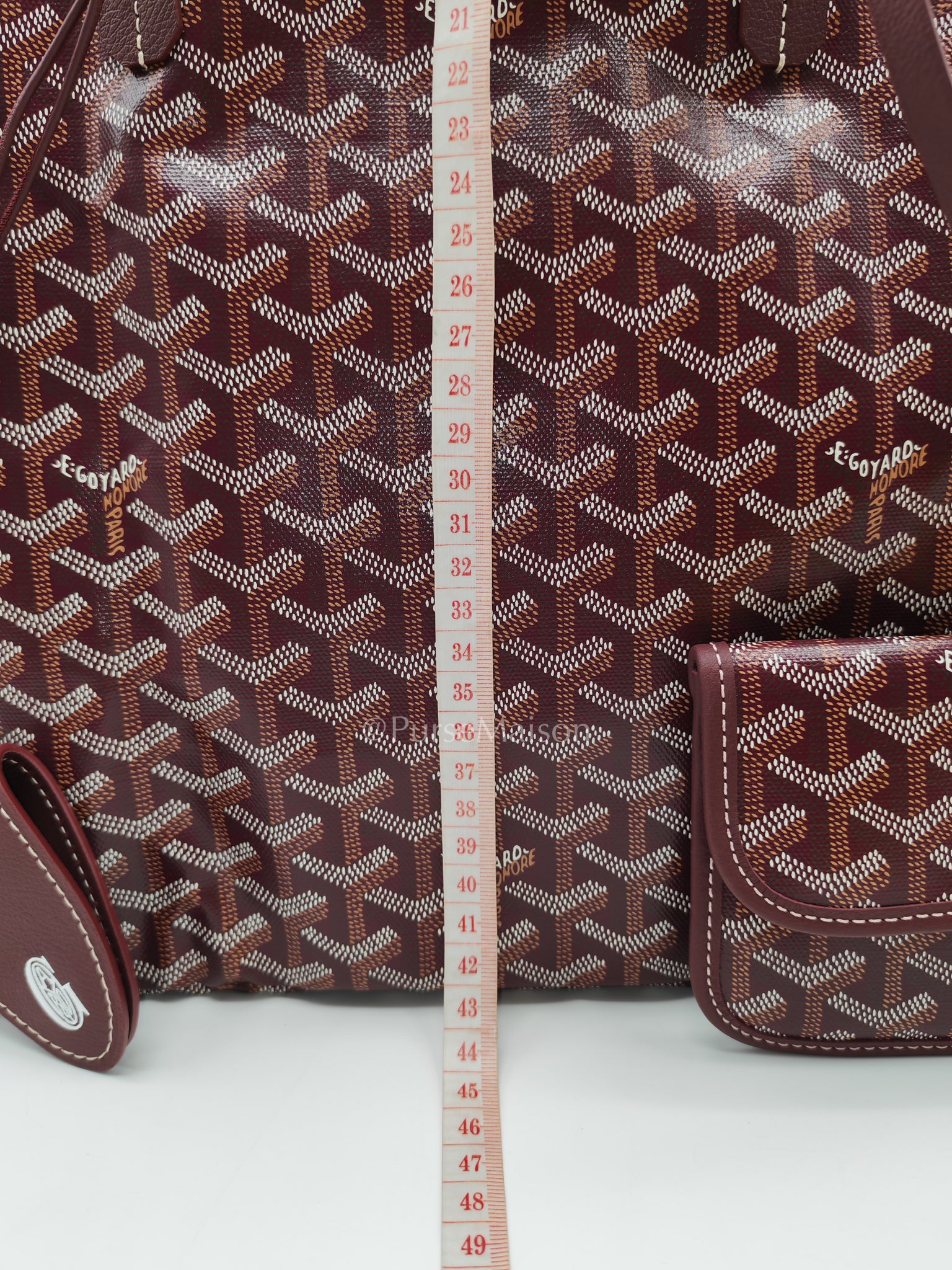 Saint Louis PM Burgundy with Croc Universel Clip Charm in Goyardine Canvas Tote Bag | Purse Maison Luxury Bags Shop