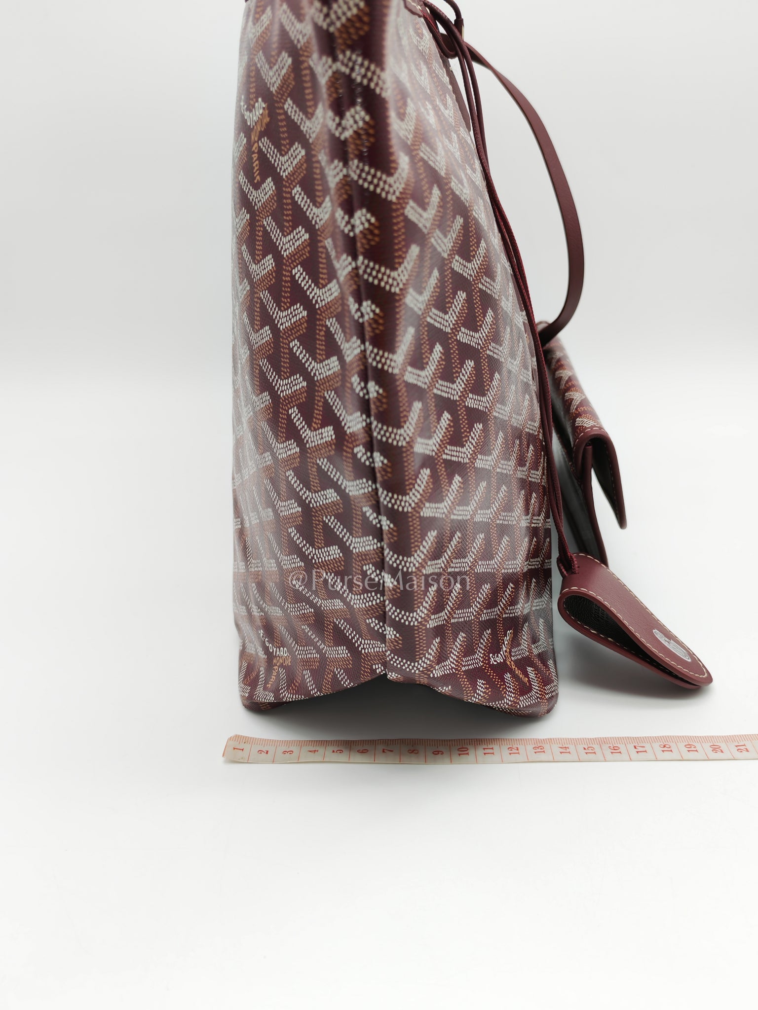 Saint Louis PM Burgundy with Croc Universel Clip Charm in Goyardine Canvas Tote Bag | Purse Maison Luxury Bags Shop