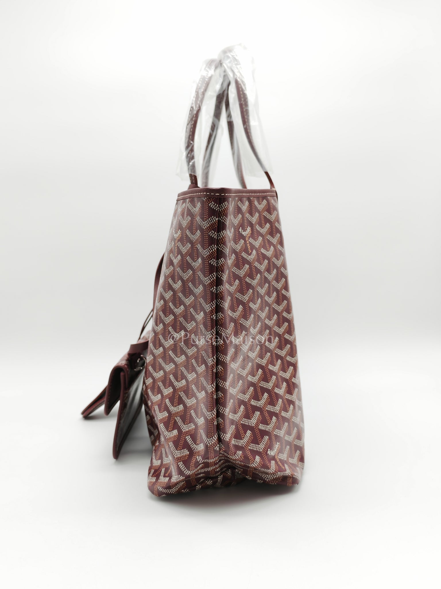 Saint Louis PM Burgundy with Croc Universel Clip Charm in Goyardine Canvas Tote Bag | Purse Maison Luxury Bags Shop