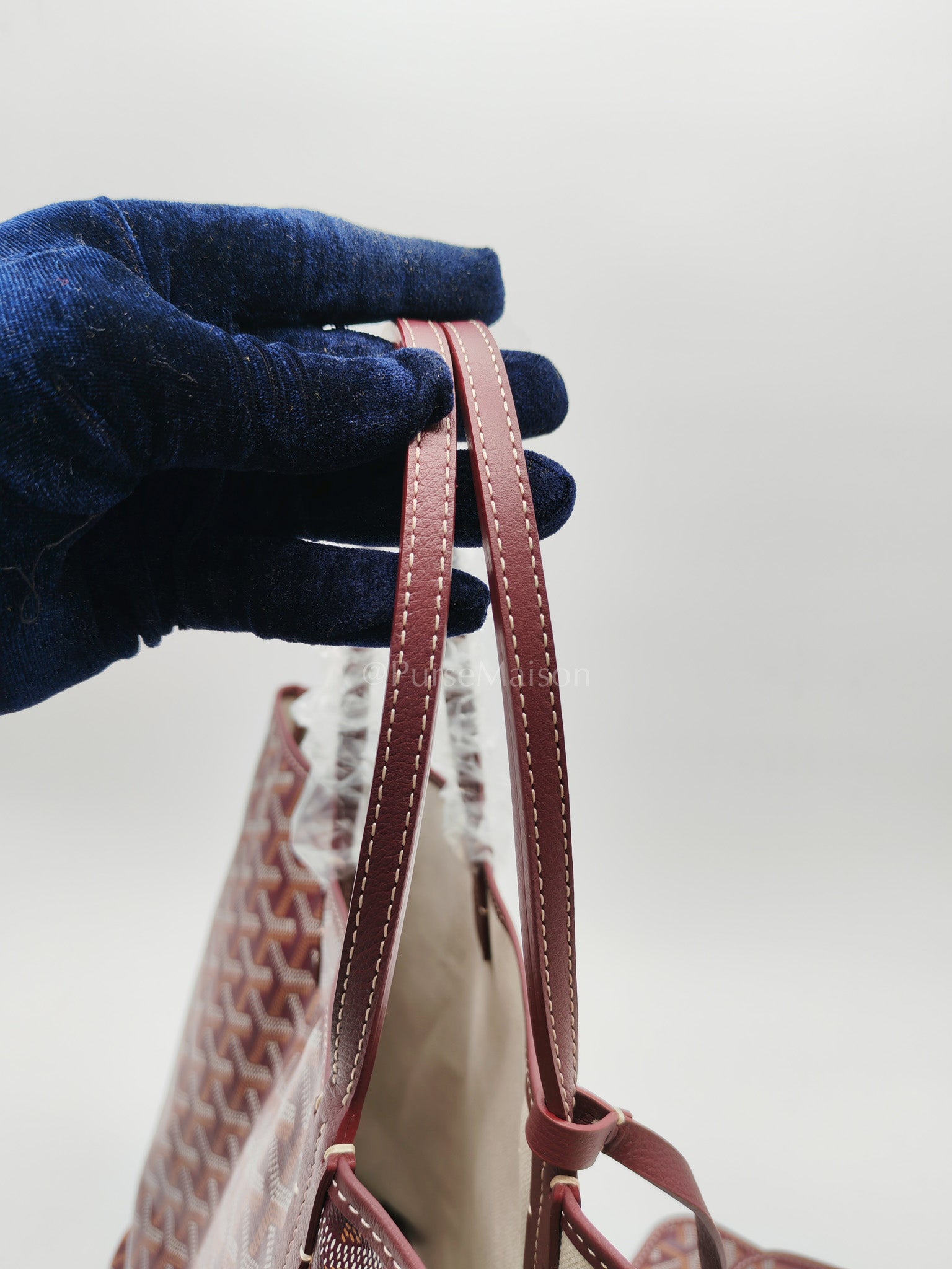 Saint Louis PM Bordeaux in Goyardine Canvas | Purse Maison Luxury Bags Shop