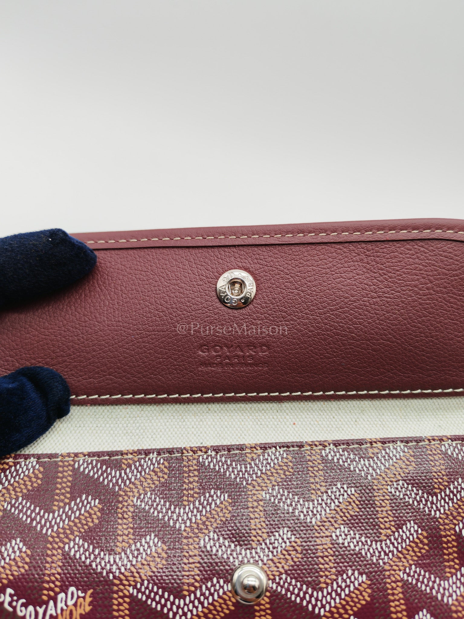 Saint Louis PM Bordeaux in Goyardine Canvas | Purse Maison Luxury Bags Shop