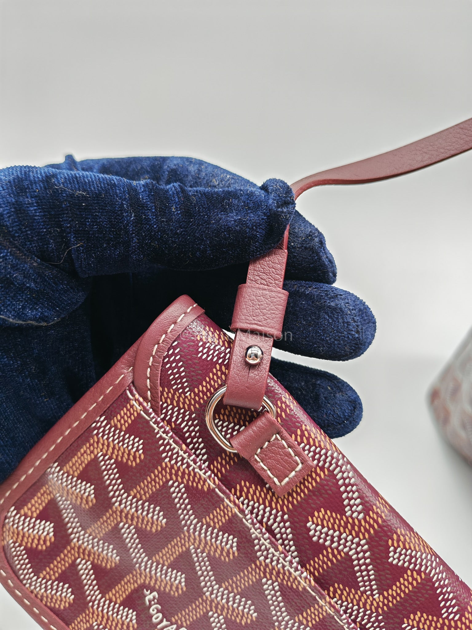 Saint Louis PM Bordeaux in Goyardine Canvas | Purse Maison Luxury Bags Shop