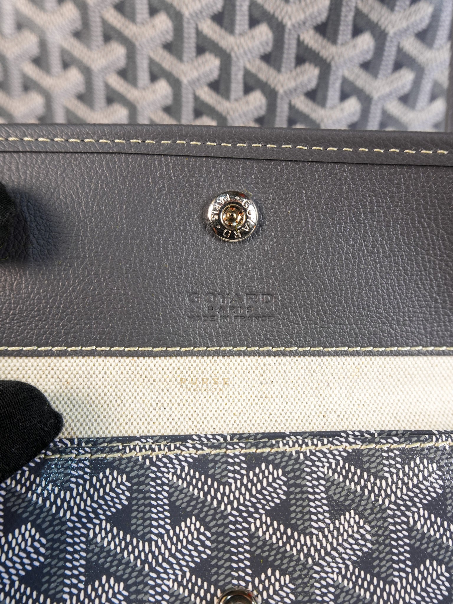 Saint Louis PM Gray in Goyardine Canvas | Purse Maison Luxury Bags Shop