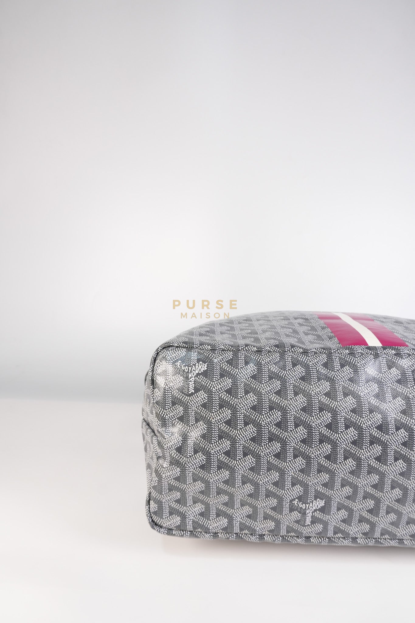 Saint Louis PM Gray in Goyardine Canvas with Hulot Motif | Purse Maison Luxury Bags Shop