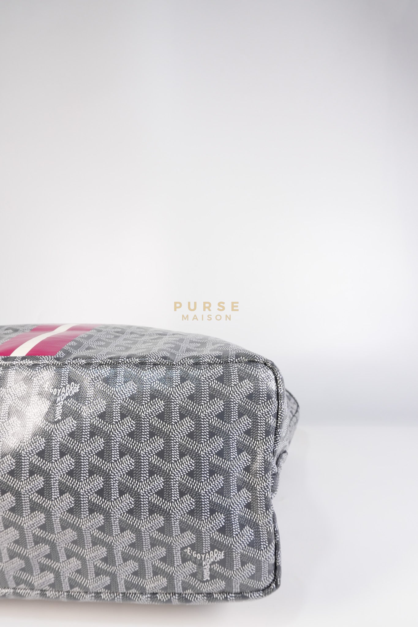 Saint Louis PM Gray in Goyardine Canvas with Hulot Motif | Purse Maison Luxury Bags Shop