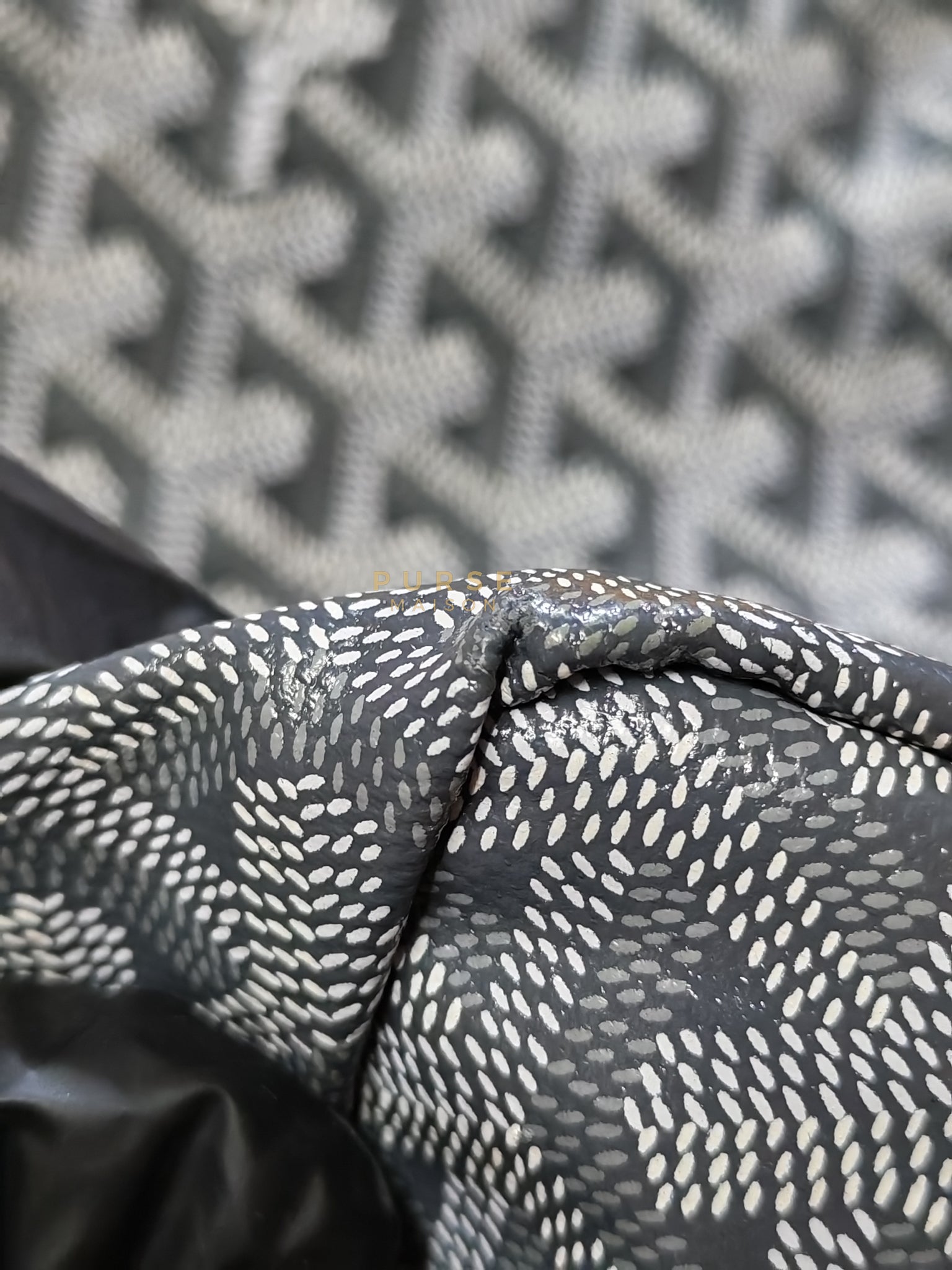 Saint Louis PM Gray in Goyardine Canvas with Hulot Motif | Purse Maison Luxury Bags Shop