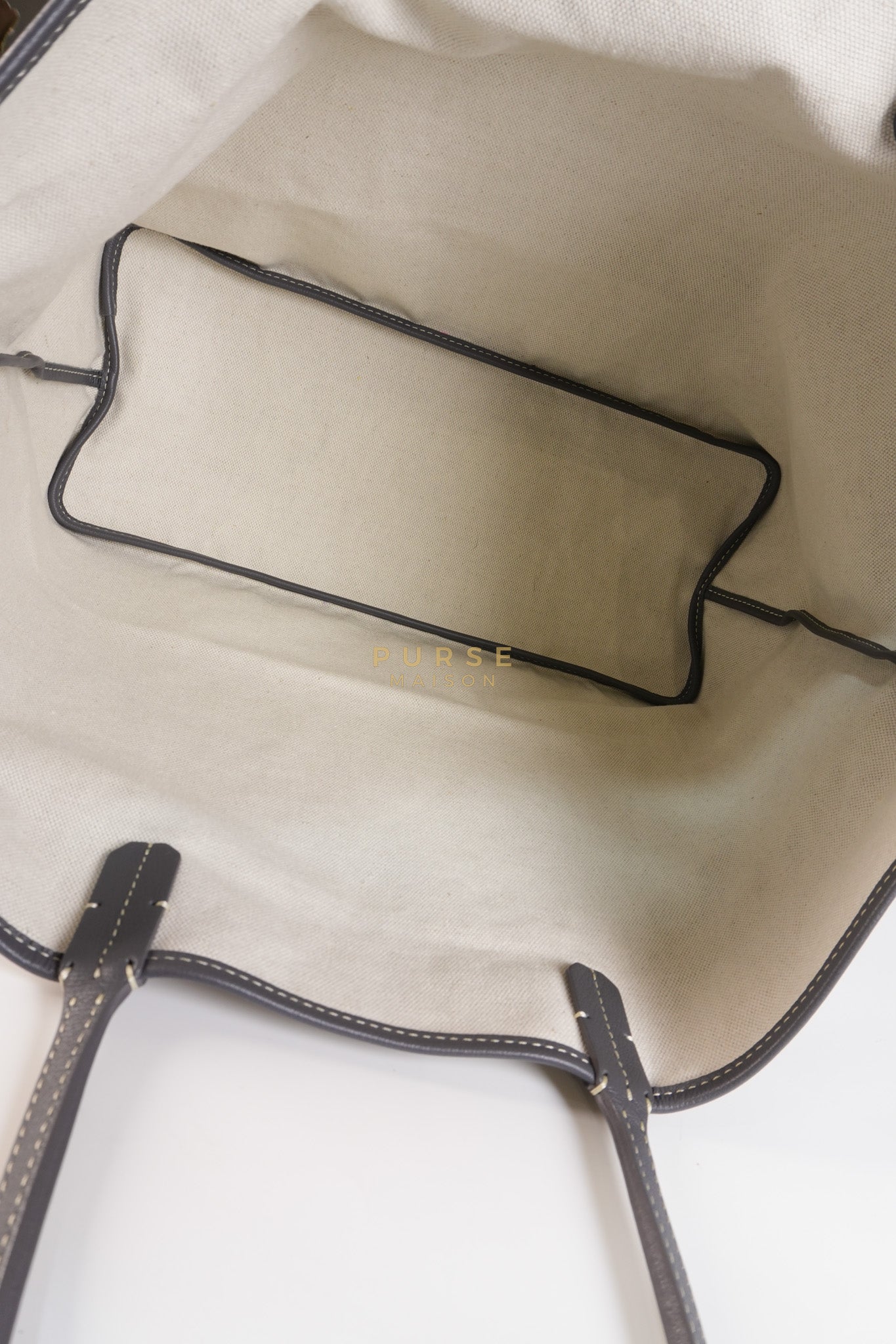 Saint Louis PM Gray in Goyardine Canvas with Hulot Motif | Purse Maison Luxury Bags Shop