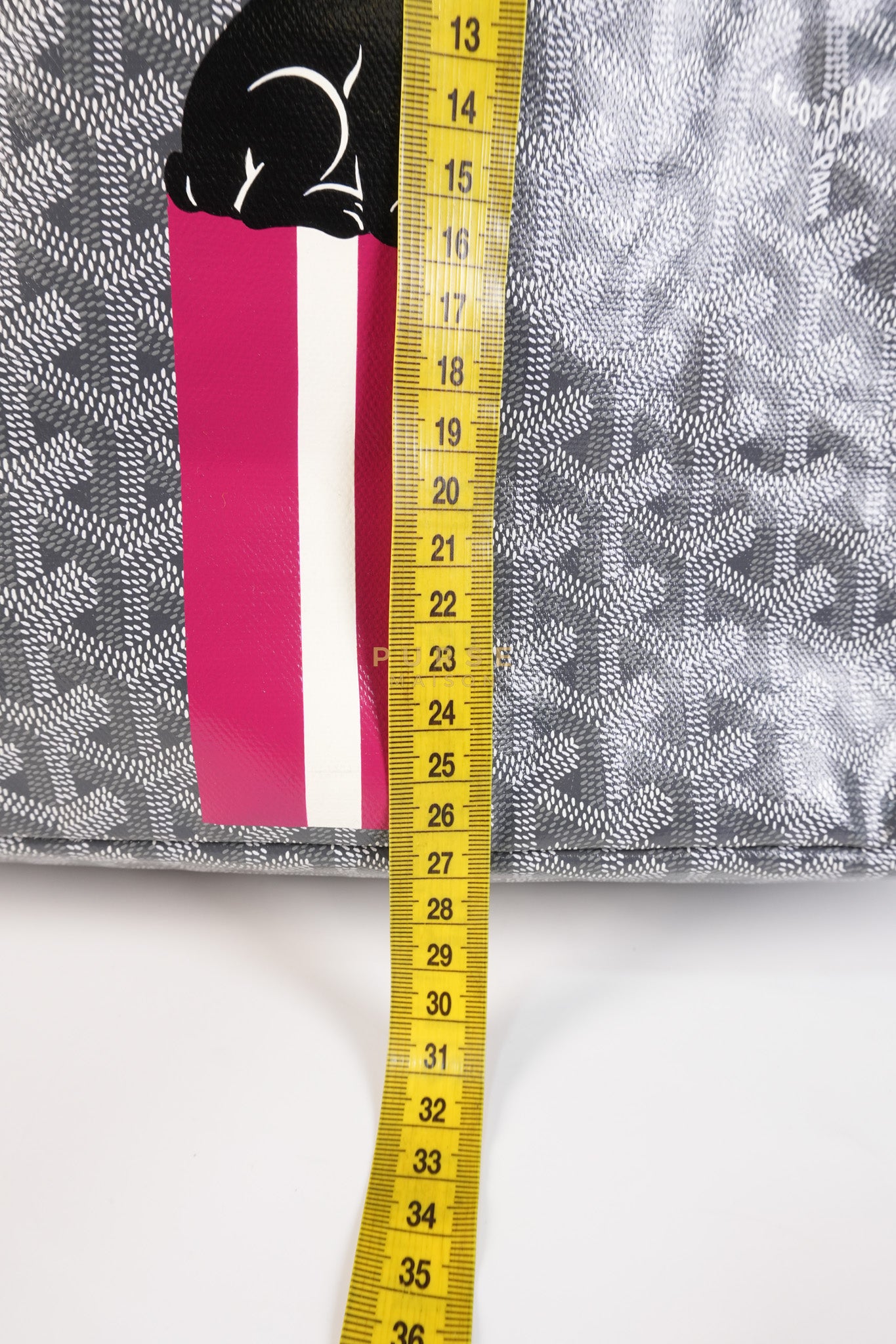 Saint Louis PM Gray in Goyardine Canvas with Hulot Motif | Purse Maison Luxury Bags Shop