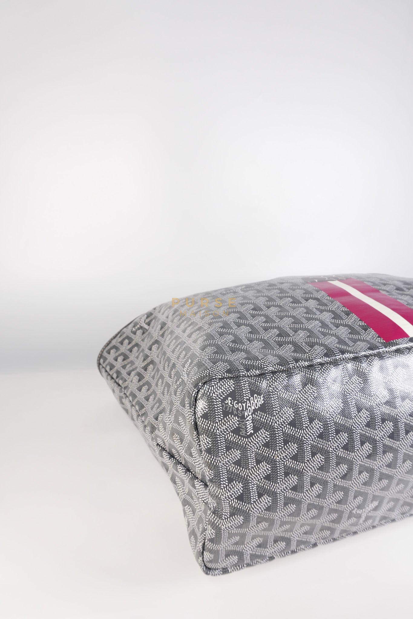 Saint Louis PM Gray in Goyardine Canvas with Hulot Motif | Purse Maison Luxury Bags Shop