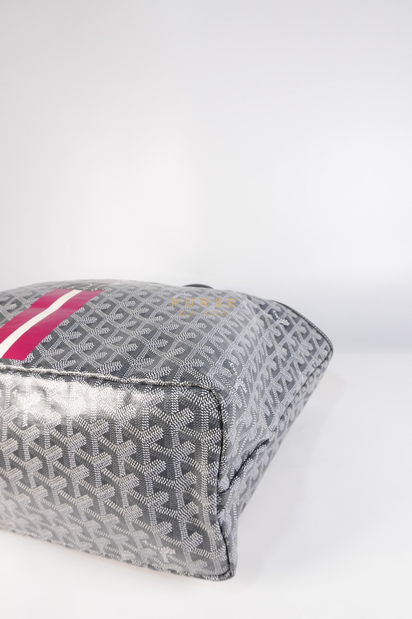 Saint Louis PM Gray in Goyardine Canvas with Hulot Motif | Purse Maison Luxury Bags Shop