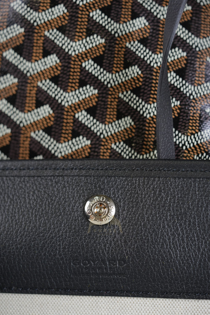 Saint Louis PM in Black Goyardine Canvas | Purse Maison Luxury Bags Shop