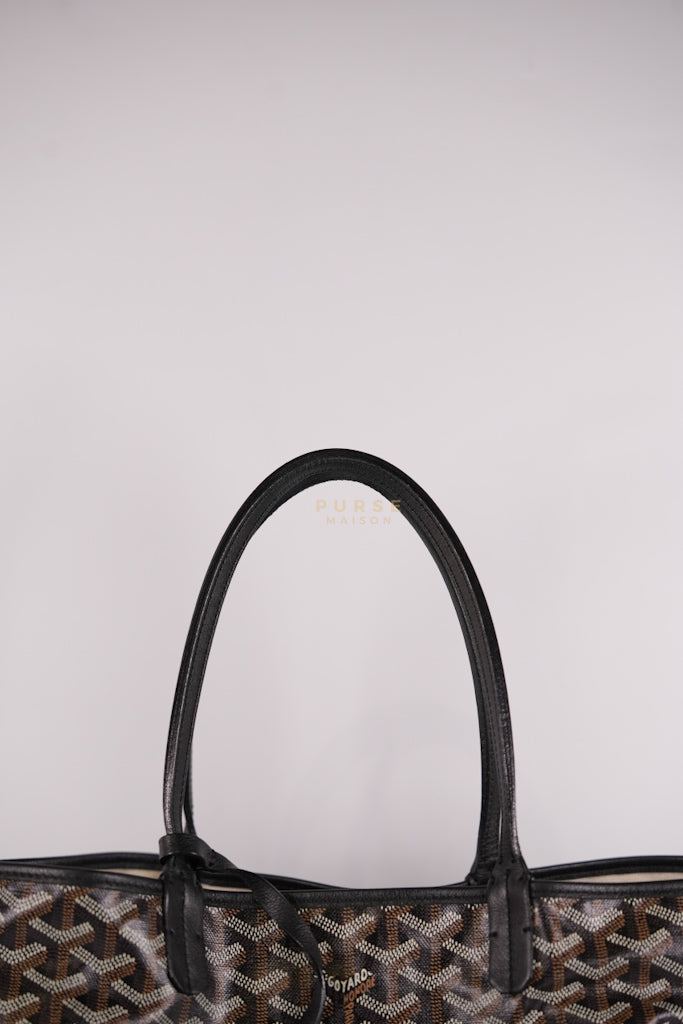 Saint Louis PM in Black Goyardine Canvas | Purse Maison Luxury Bags Shop
