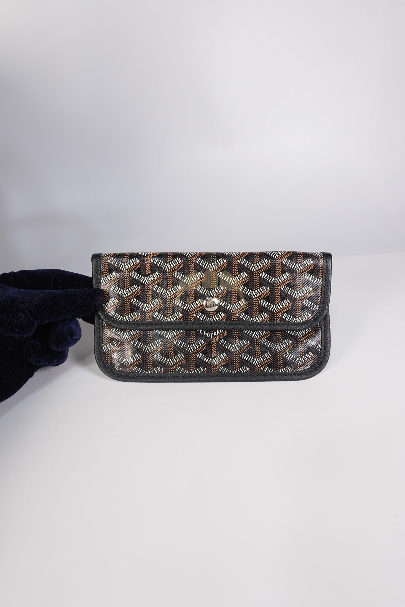 Saint Louis PM in Black Goyardine Canvas | Purse Maison Luxury Bags Shop