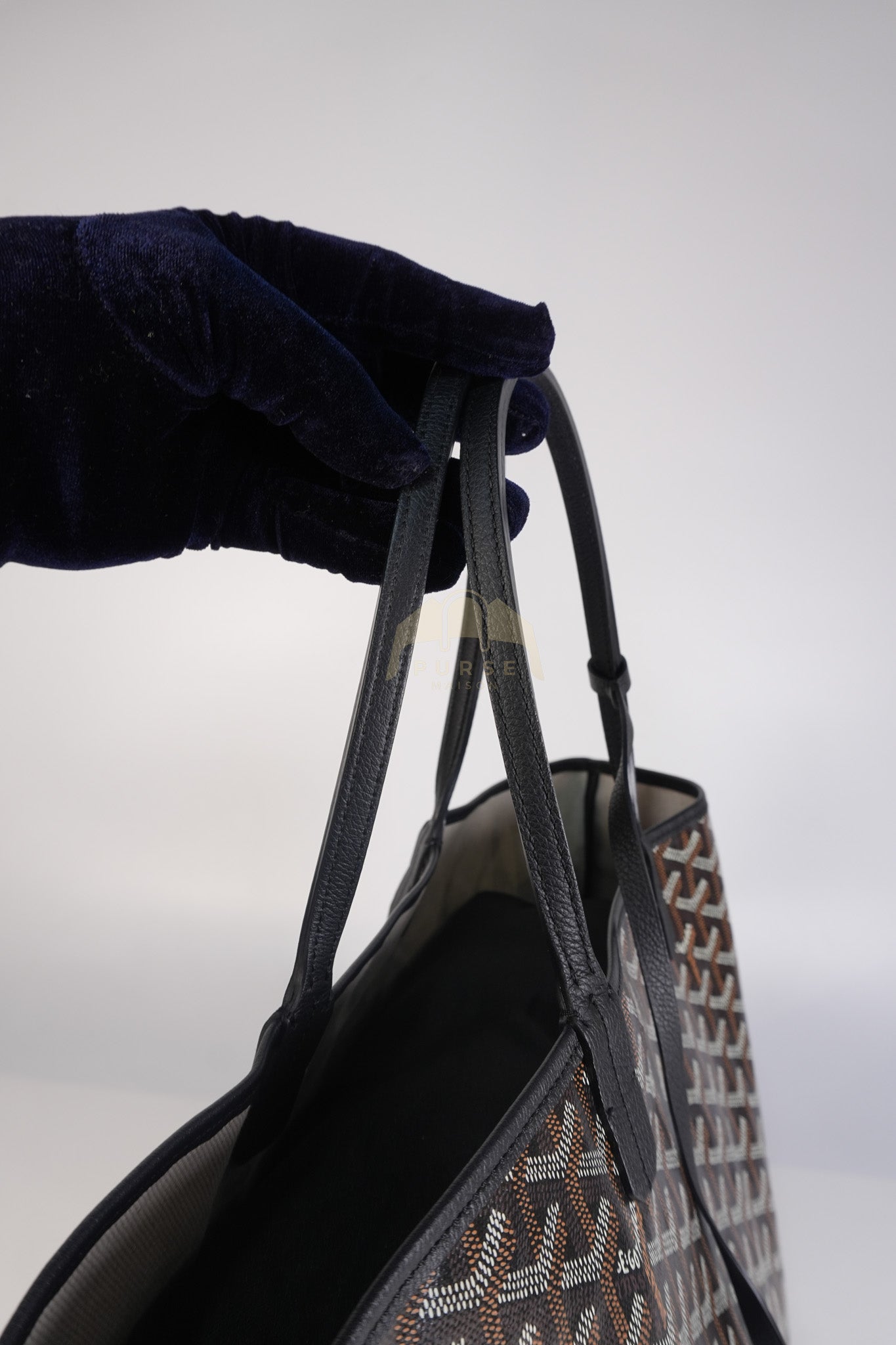 Saint Louis PM in Black Goyardine Canvas | Purse Maison Luxury Bags Shop