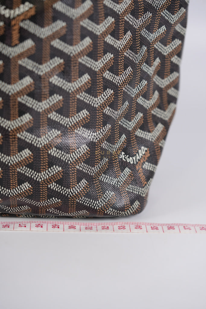 Saint Louis PM in Black Goyardine Canvas | Purse Maison Luxury Bags Shop