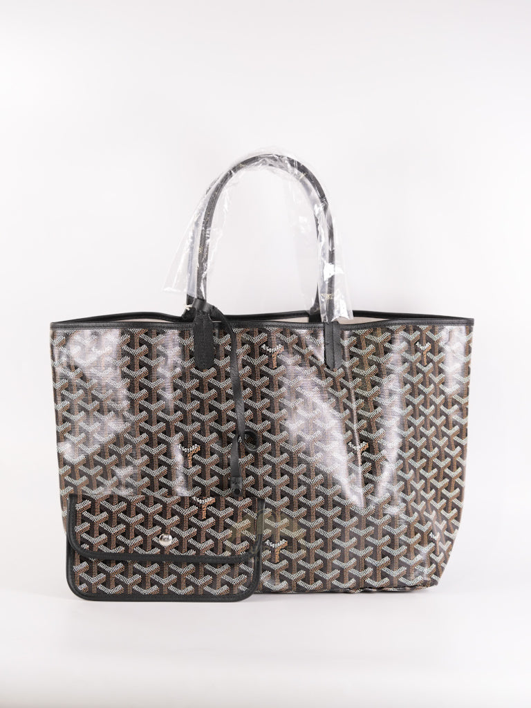 Saint Louis PM in Black Goyardine Canvas | Purse Maison Luxury Bags Shop
