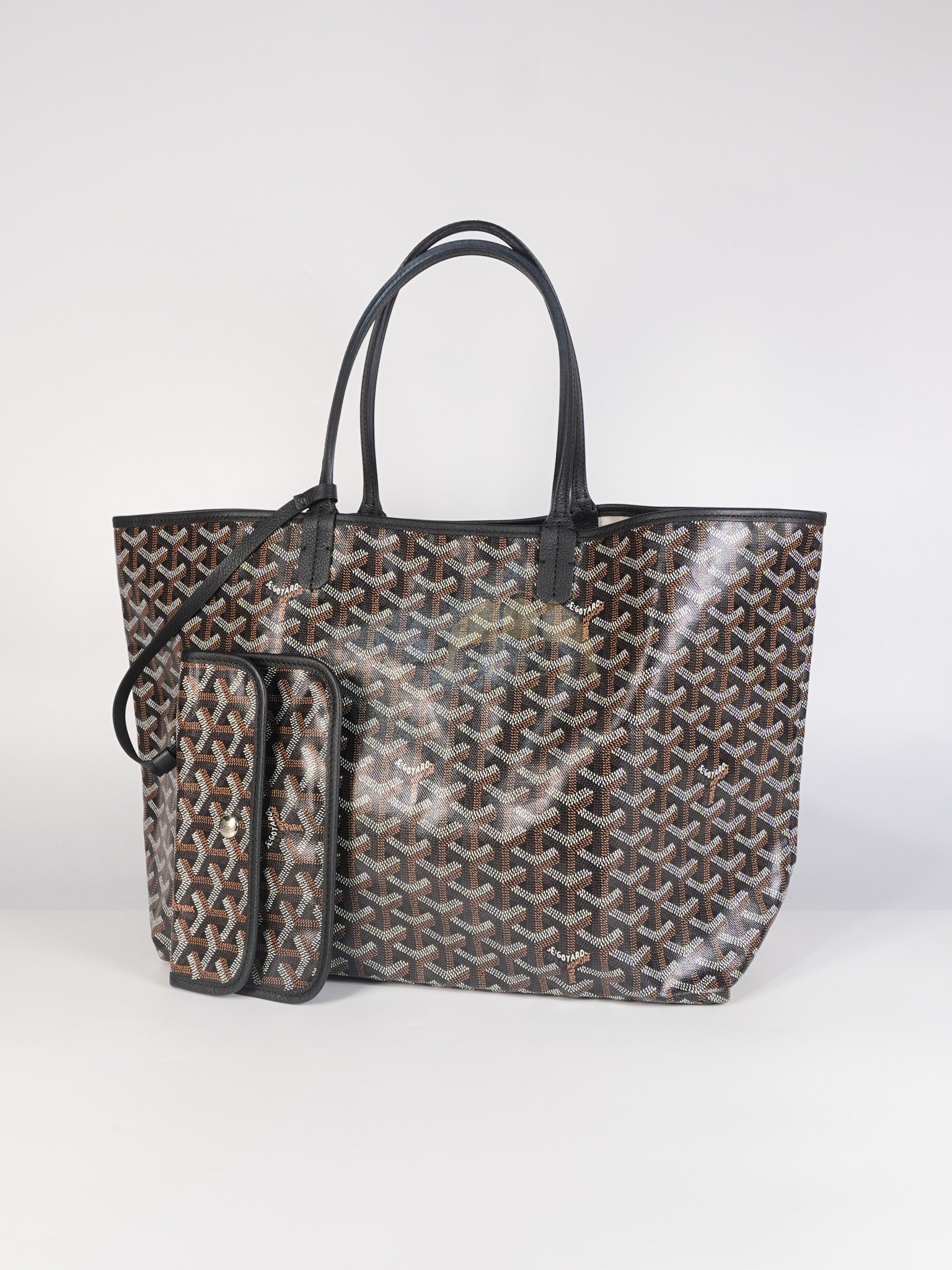 Saint Louis PM in Black Goyardine Canvas | Purse Maison Luxury Bags Shop