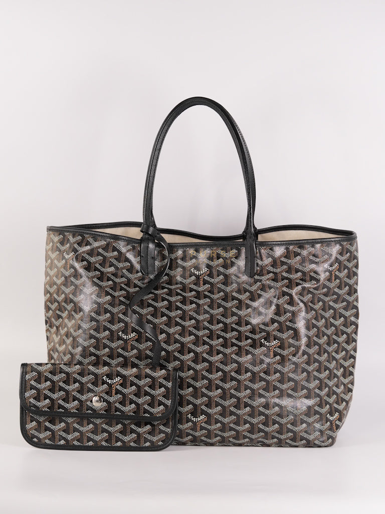 Saint Louis PM in Black Goyardine Canvas | Purse Maison Luxury Bags Shop
