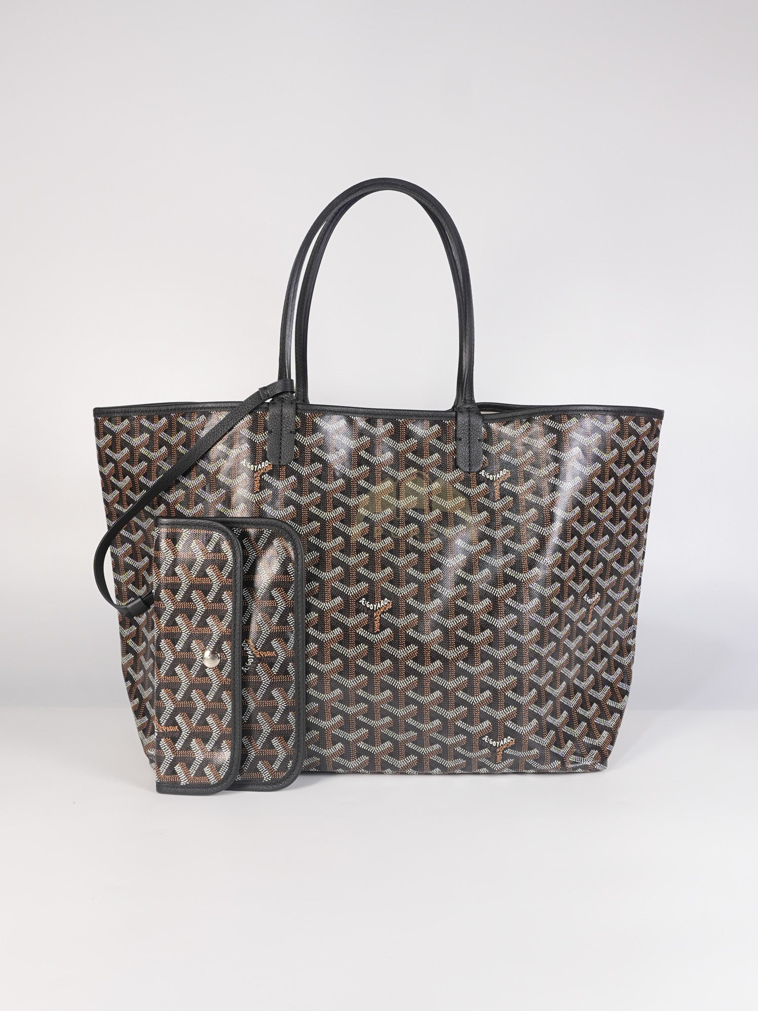 Saint Louis PM in Black Goyardine Canvas | Purse Maison Luxury Bags Shop