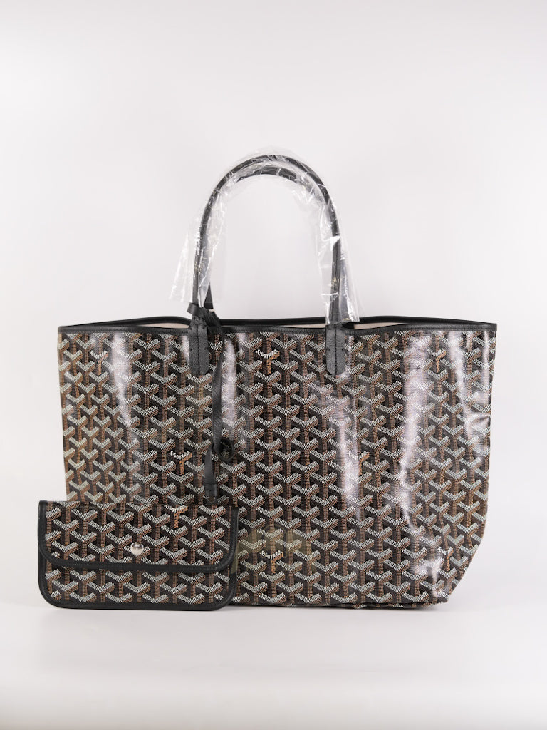 Saint Louis PM in Black Goyardine Canvas | Purse Maison Luxury Bags Shop