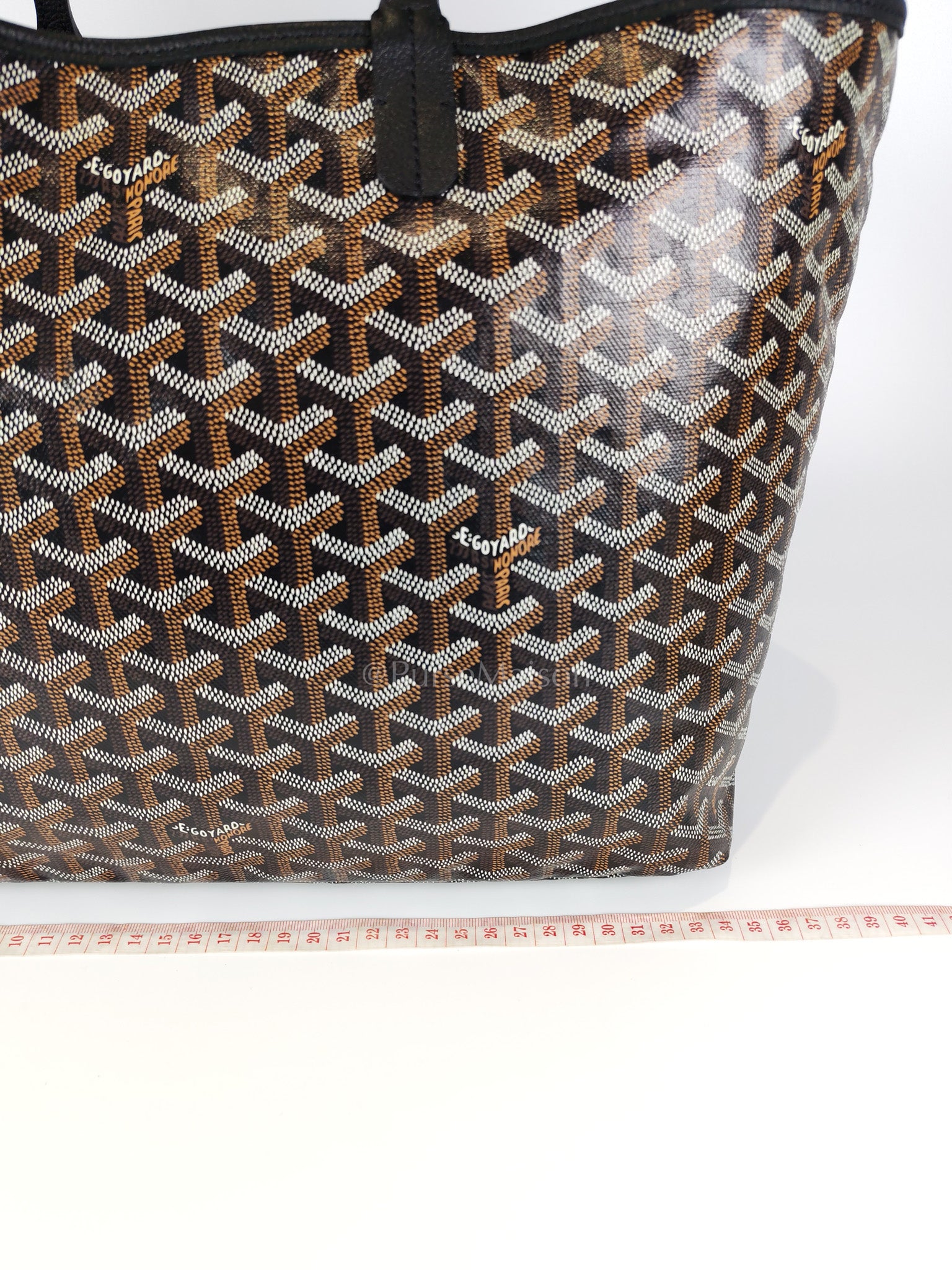 Saint Louis PM in Black Goyardine Canvas Tote Bag | Purse Maison Luxury Bags Shop