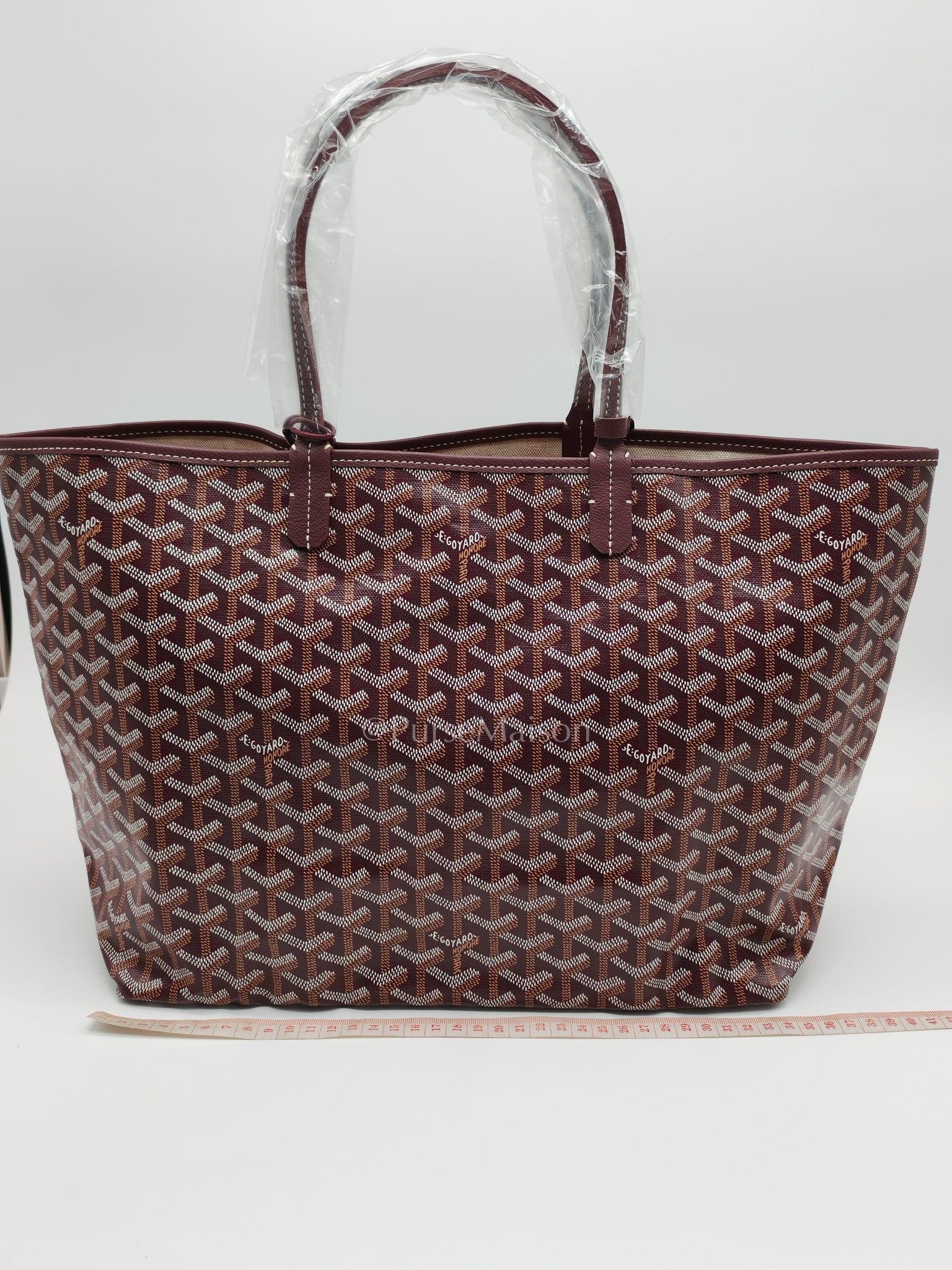 Saint Louis PM in Bordeaux Goyardine Canvas with Croc Universel Clip Charm | Purse Maison Luxury Bags Shop