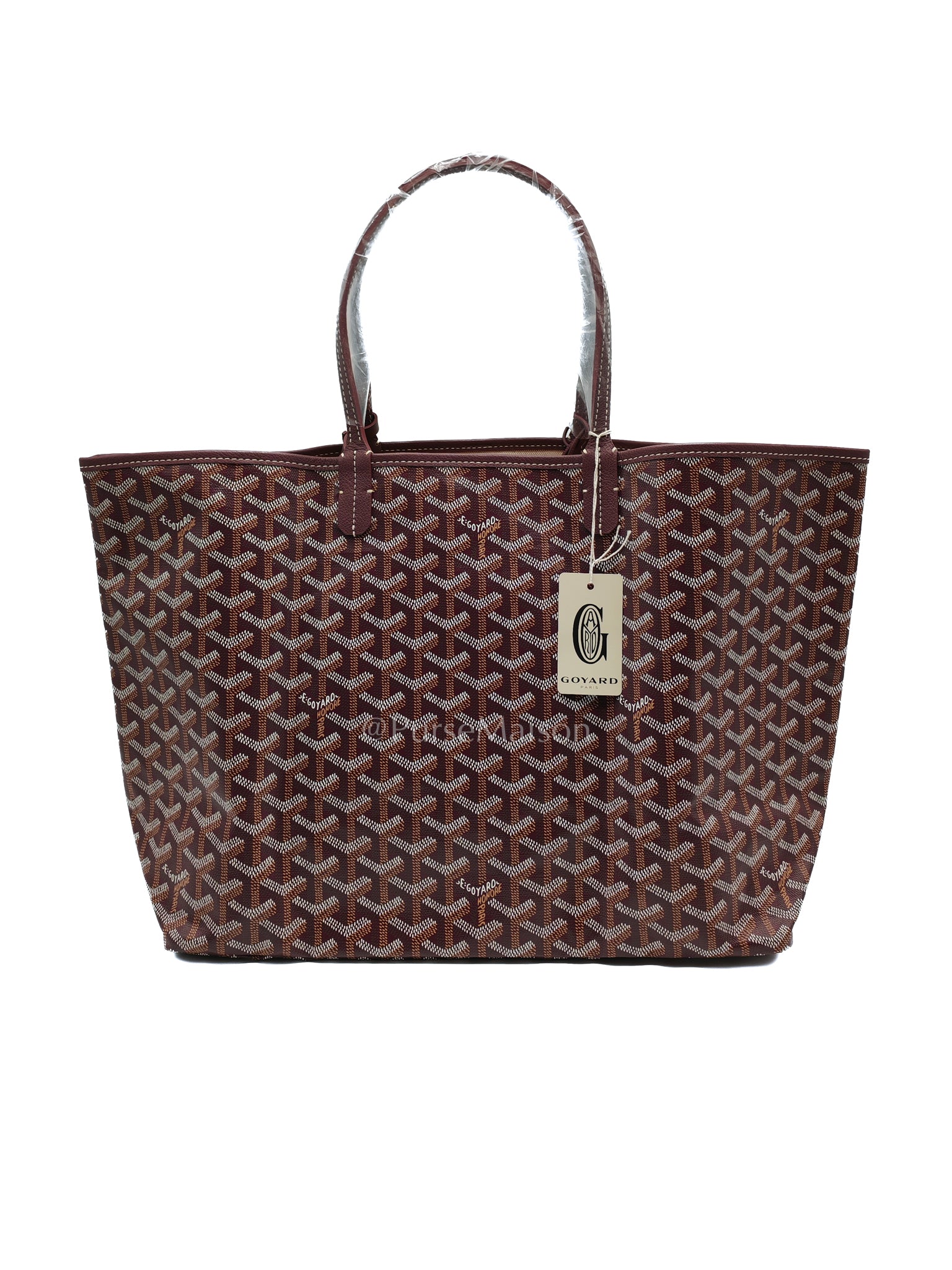Saint Louis PM in Bordeaux Goyardine Canvas with Croc Universel Clip Charm | Purse Maison Luxury Bags Shop