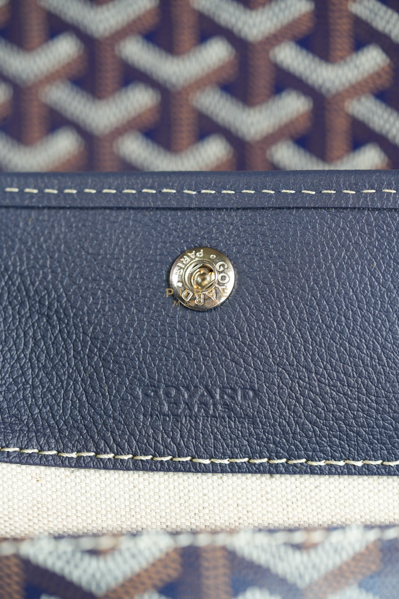 Saint Louis PM in Navy Blue Goyardine Canvas | Purse Maison Luxury Bags Shop