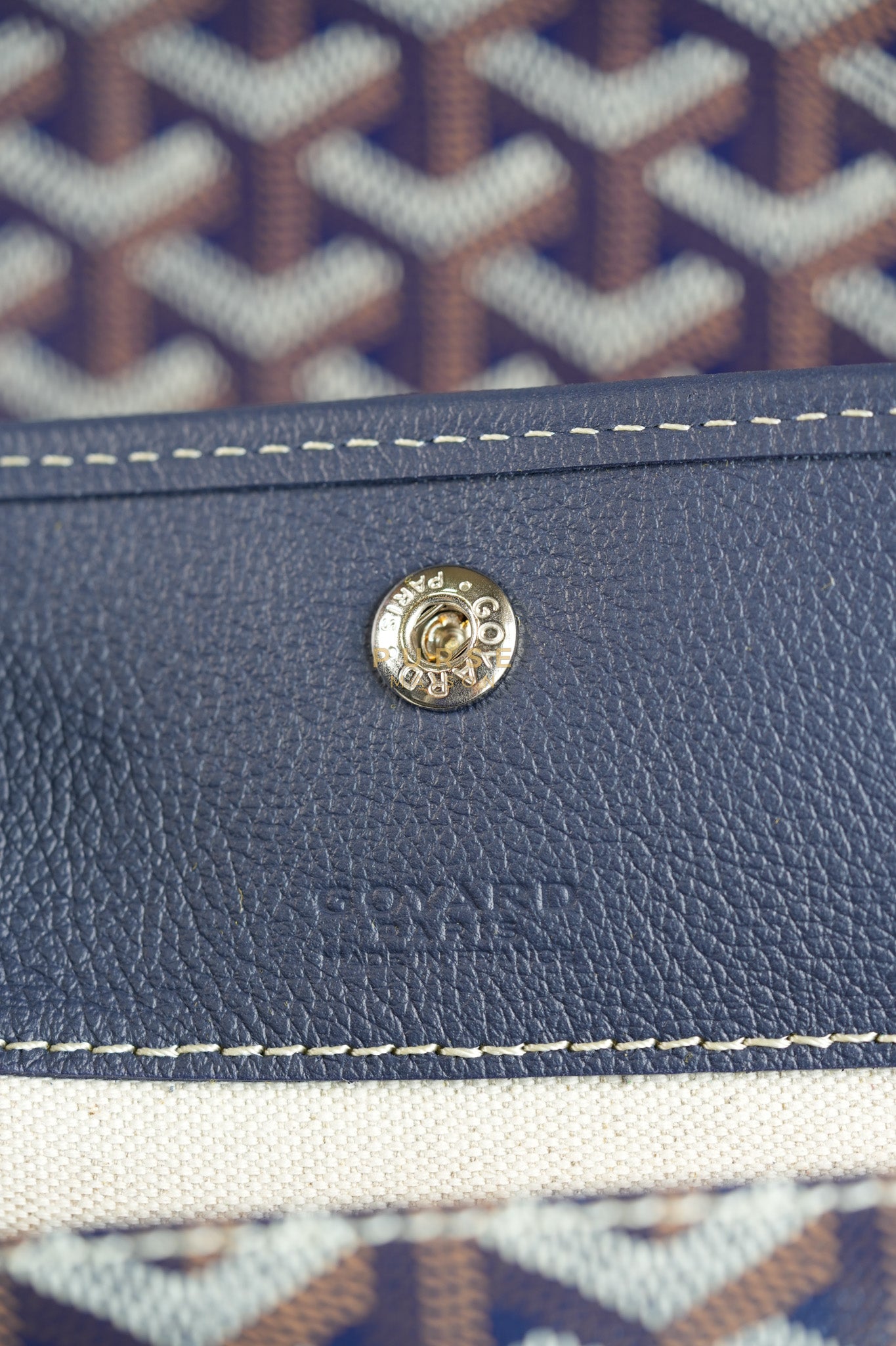 Saint Louis PM in Navy Blue Goyardine Canvas | Purse Maison Luxury Bags Shop