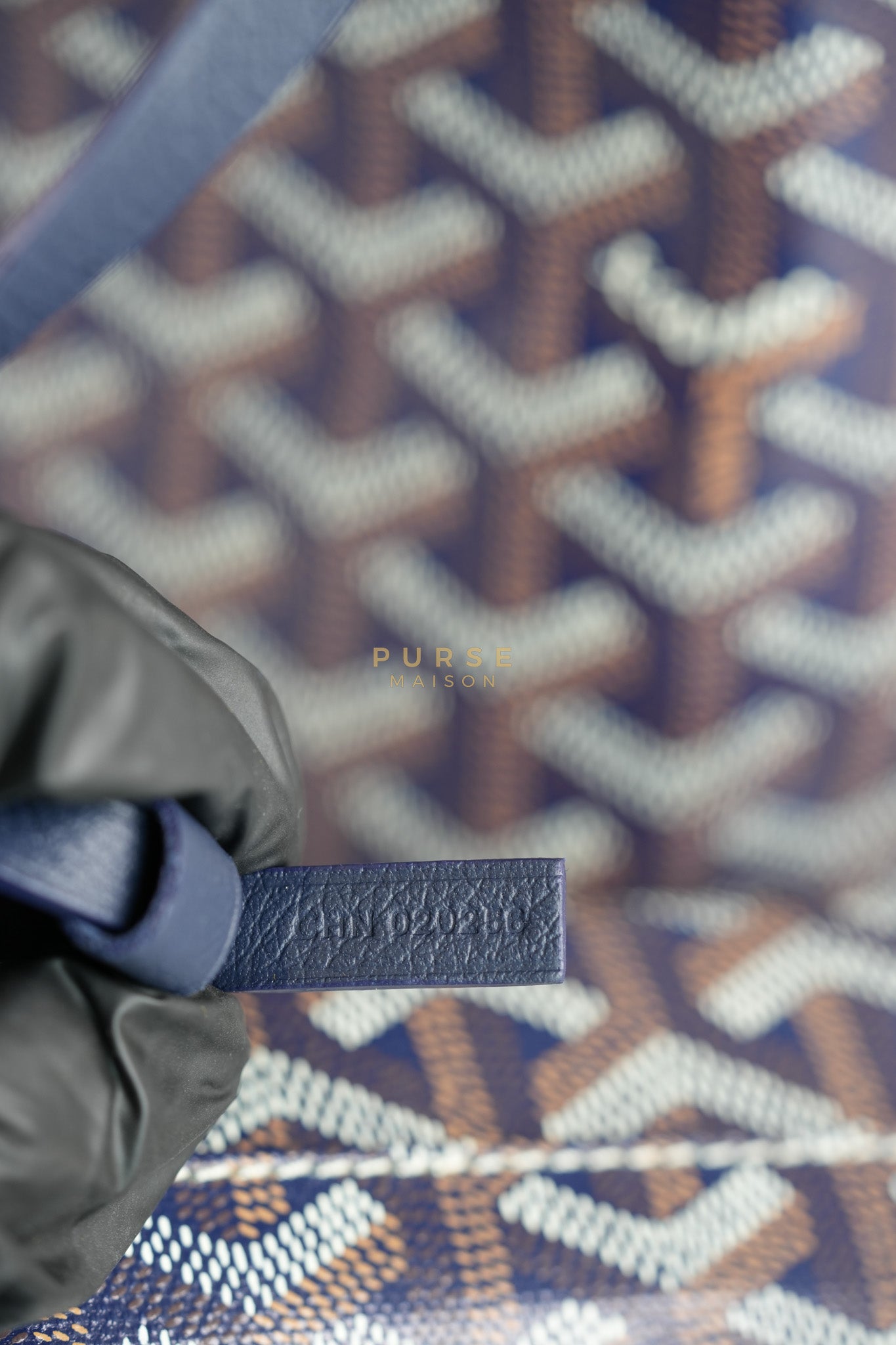 Saint Louis PM in Navy Blue Goyardine Canvas | Purse Maison Luxury Bags Shop