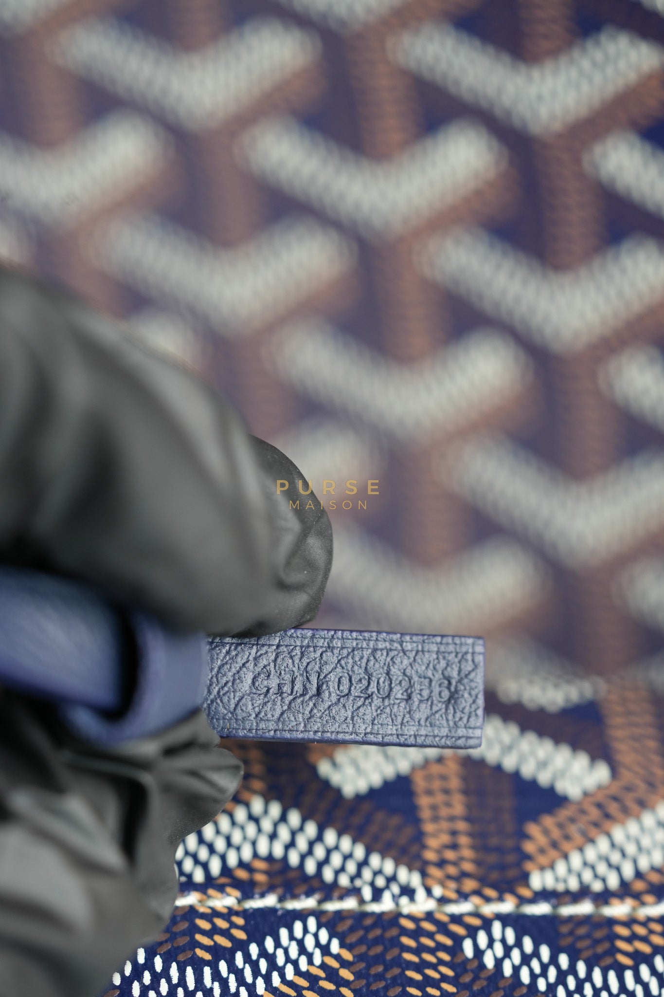 Saint Louis PM in Navy Blue Goyardine Canvas | Purse Maison Luxury Bags Shop