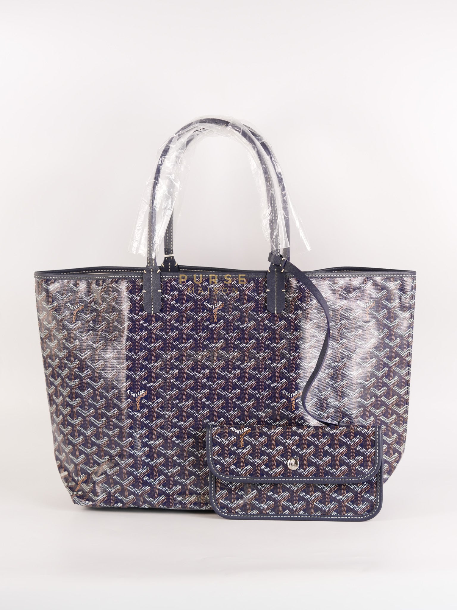 Saint Louis PM in Navy Blue Goyardine Canvas | Purse Maison Luxury Bags Shop