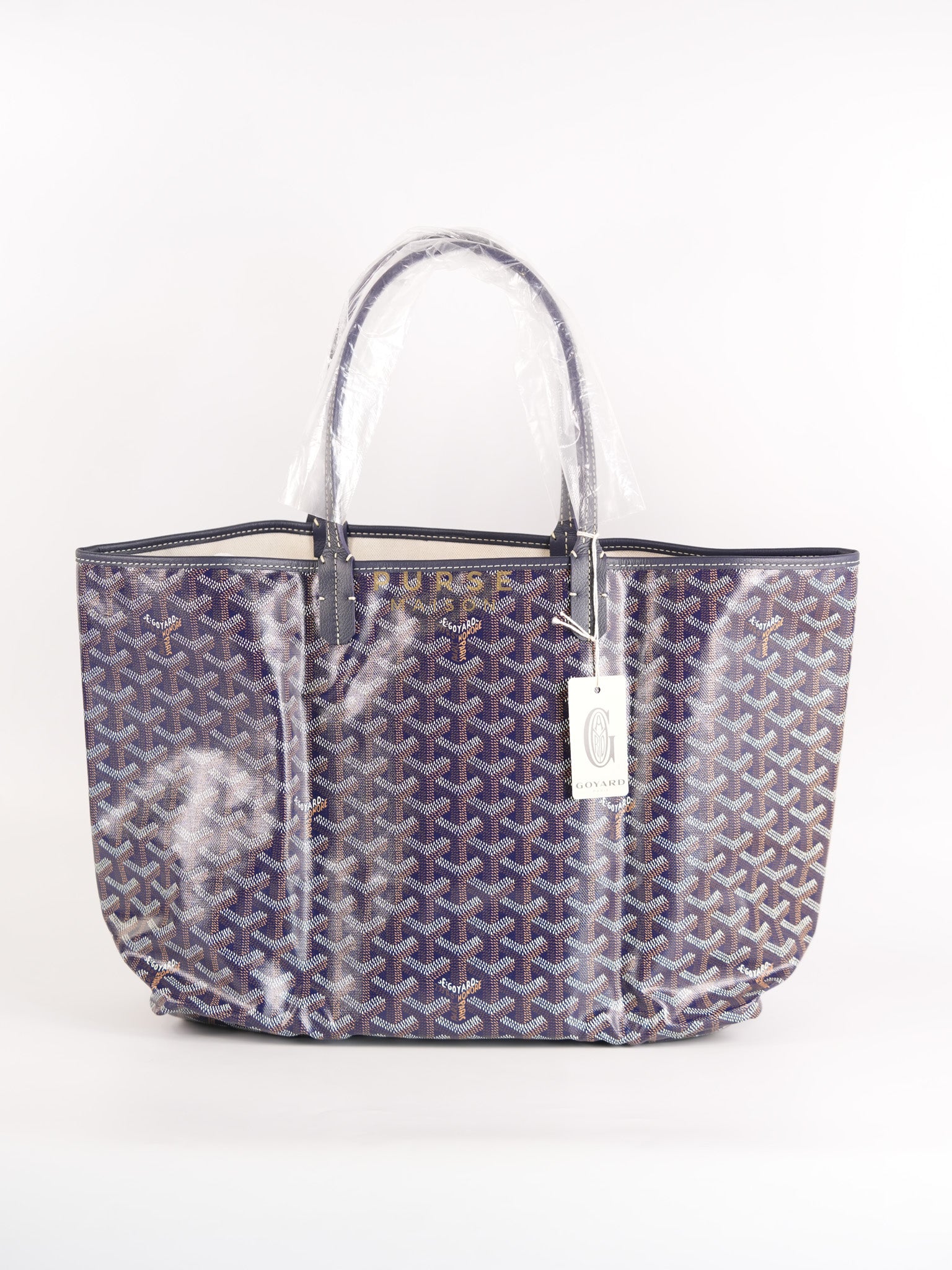 Saint Louis PM in Navy Blue Goyardine Canvas | Purse Maison Luxury Bags Shop