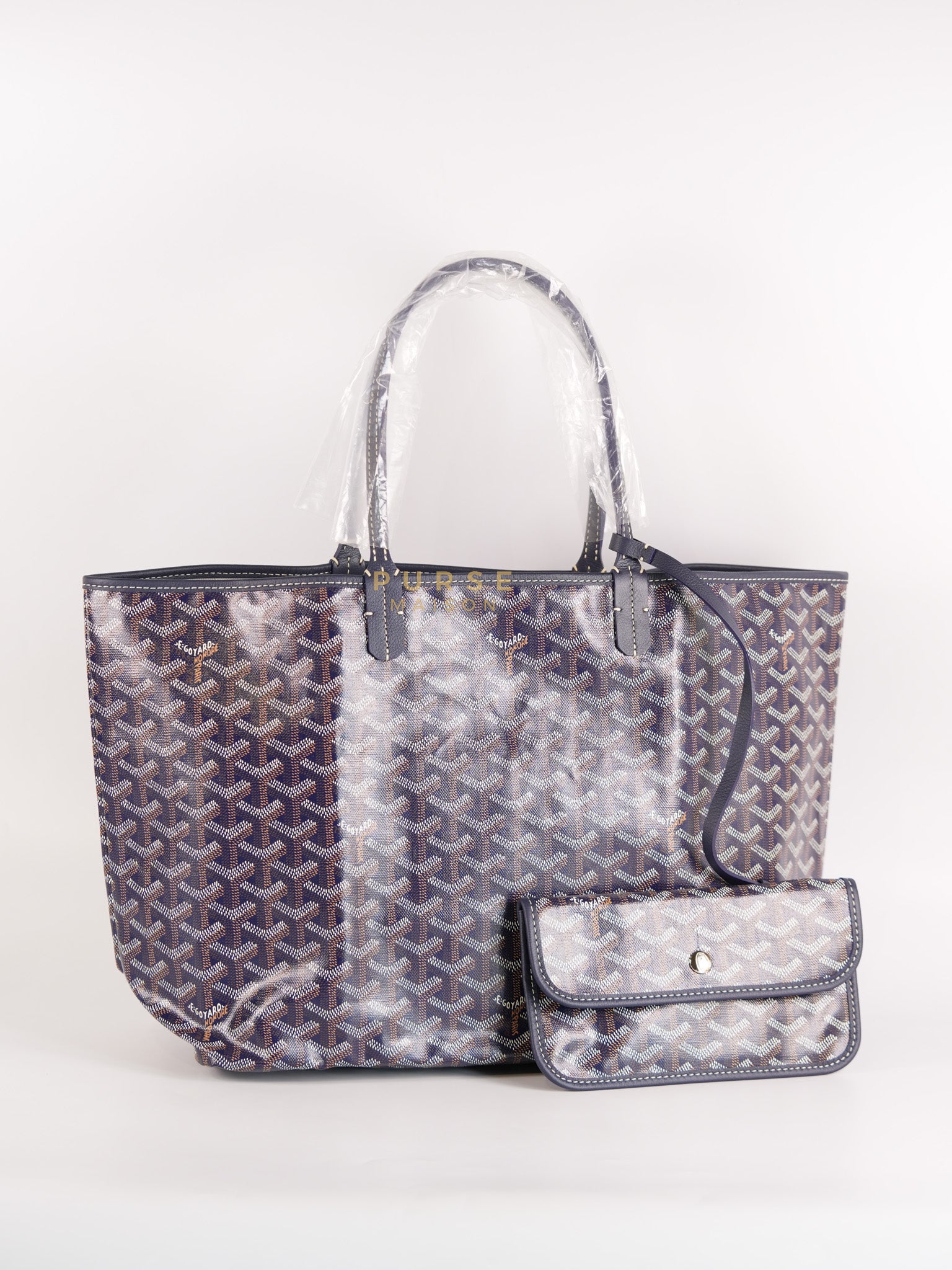 Saint Louis PM in Navy Blue Goyardine Canvas | Purse Maison Luxury Bags Shop