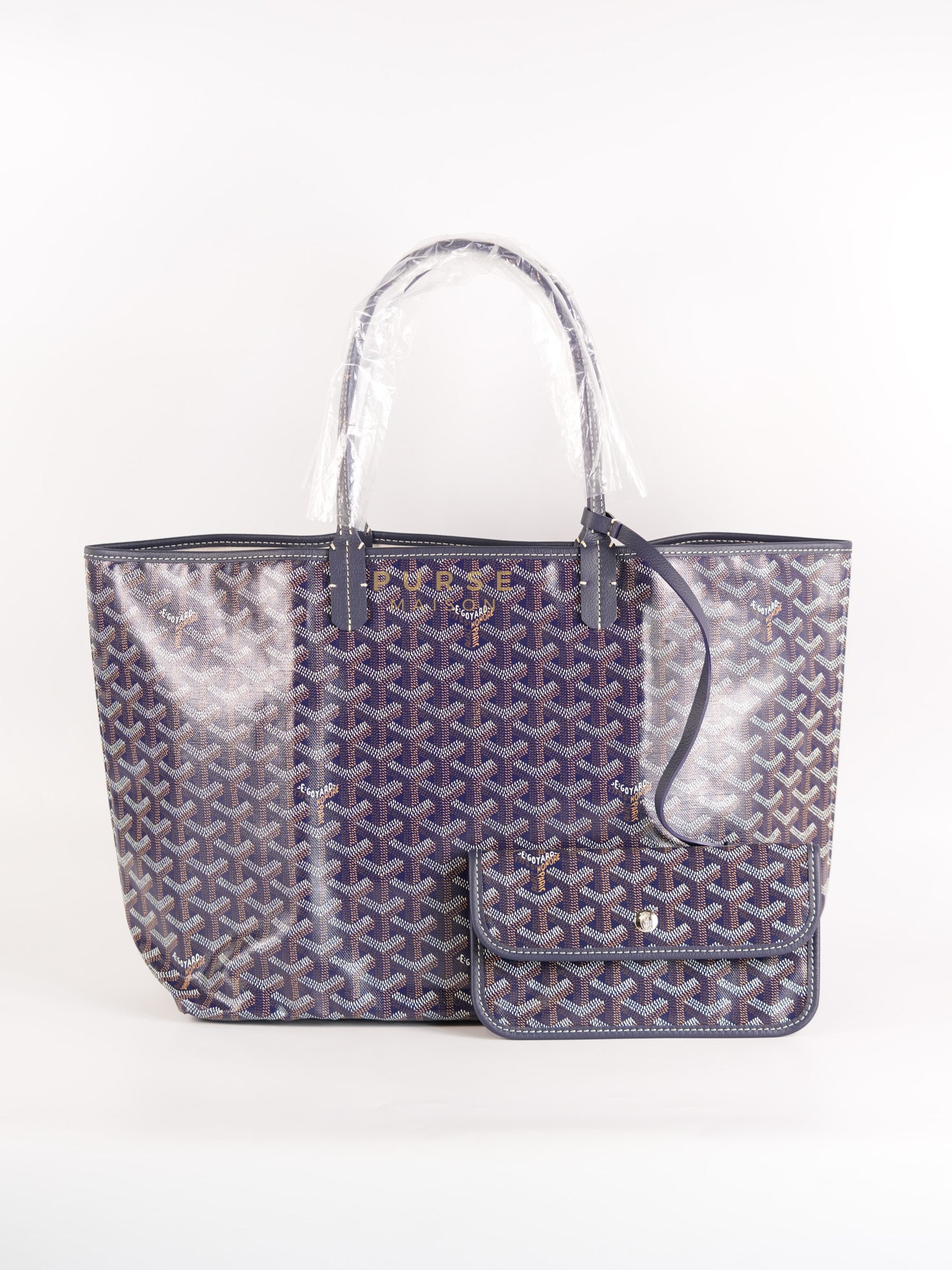Saint Louis PM in Navy Blue Goyardine Canvas | Purse Maison Luxury Bags Shop