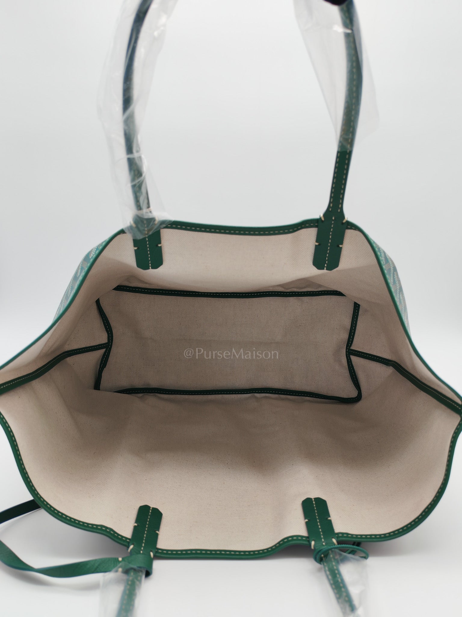 Saint Louis PM in Vert/Green Goyardine Canvas with Croc Universel Clip Charm | Purse Maison Luxury Bags Shop